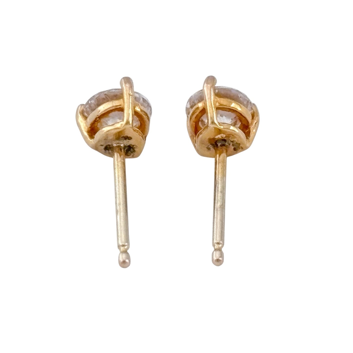 Vintage Sterling Silver 925 Cubic Zirconia Stud Earrings