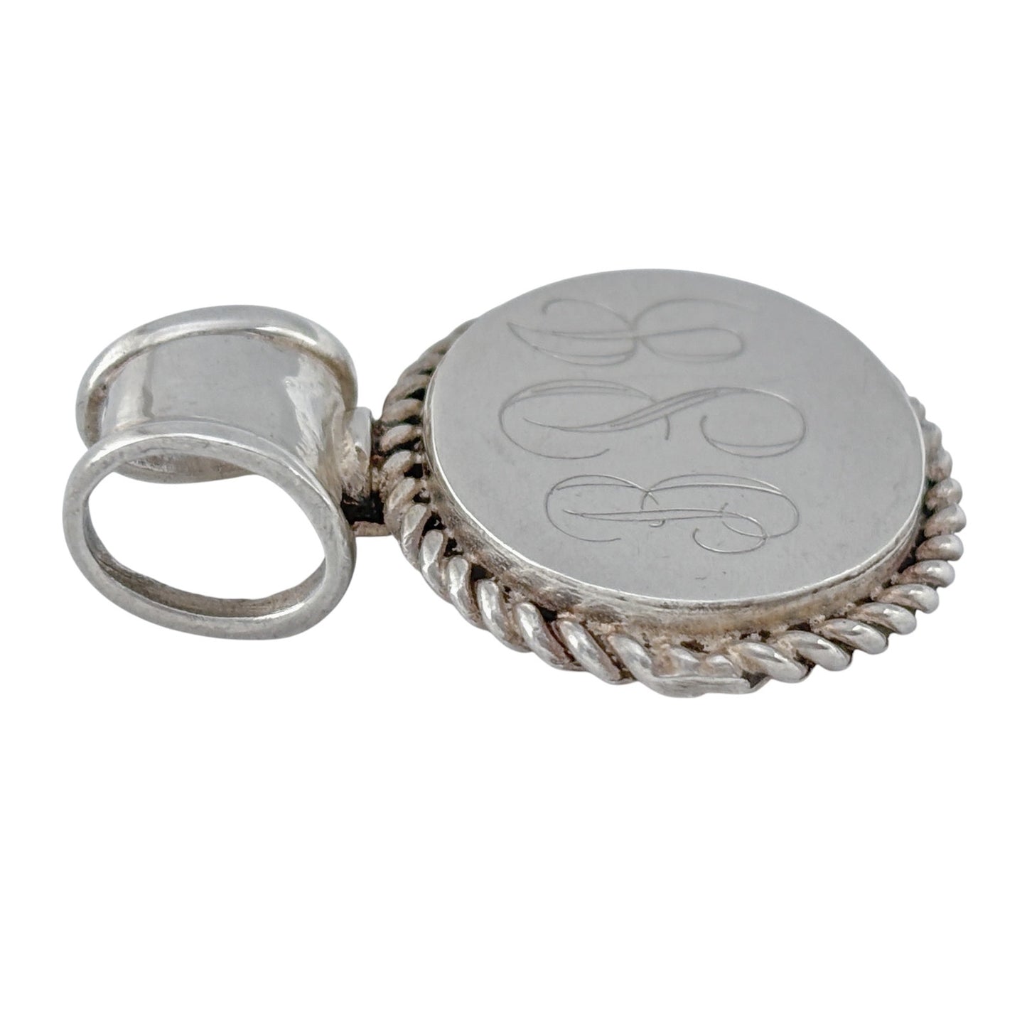 Vintage Sterling Silver 925 BPJ Monogram Pendant