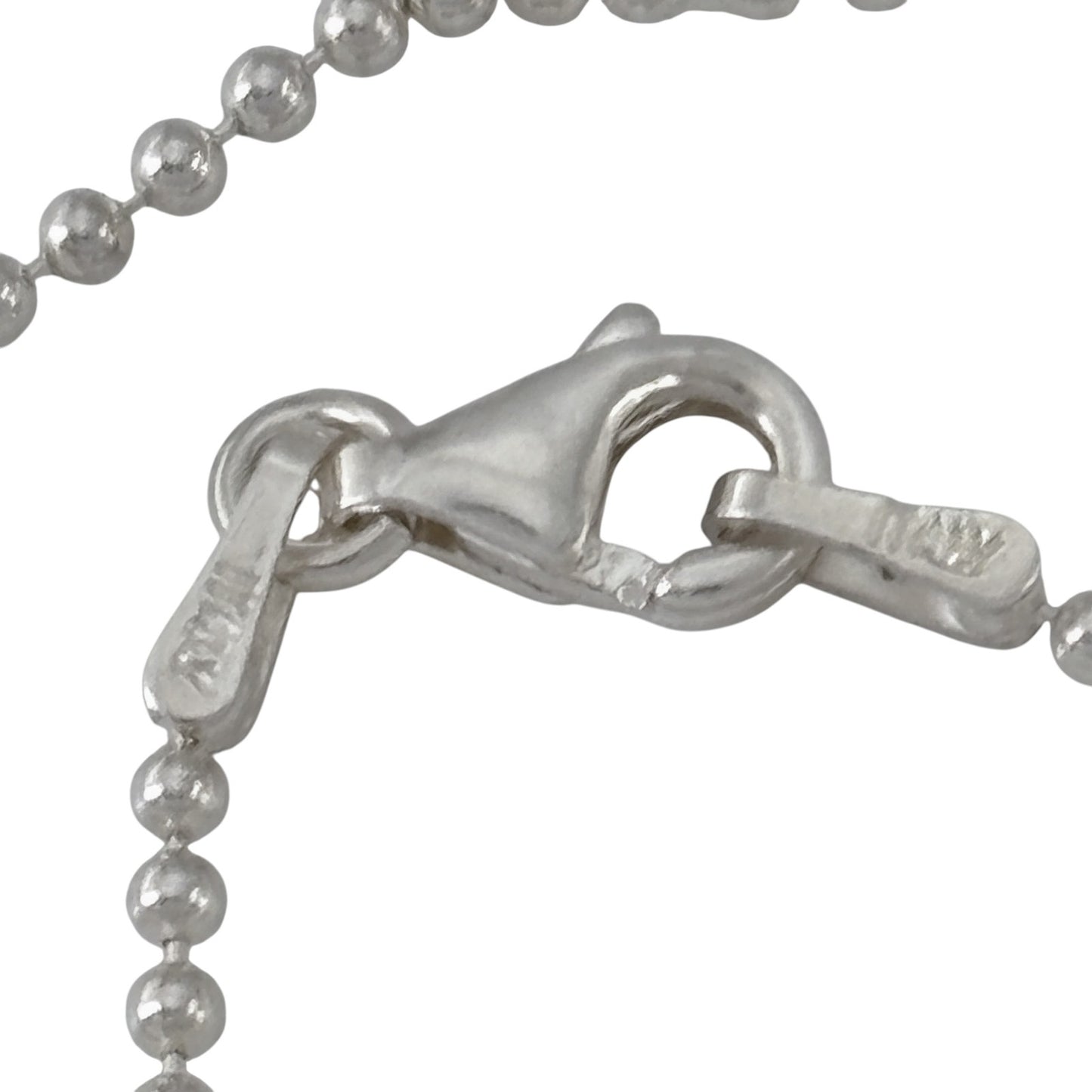 Vintage Italian Sterling Silver 925 Ball Bead Chain Necklace 20"