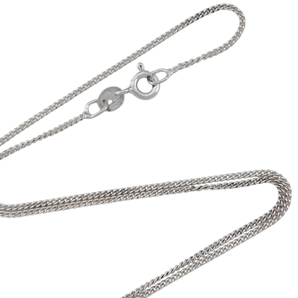 Vintage Italy Sterling Silver 925 Curb Link Chain Necklace 18"