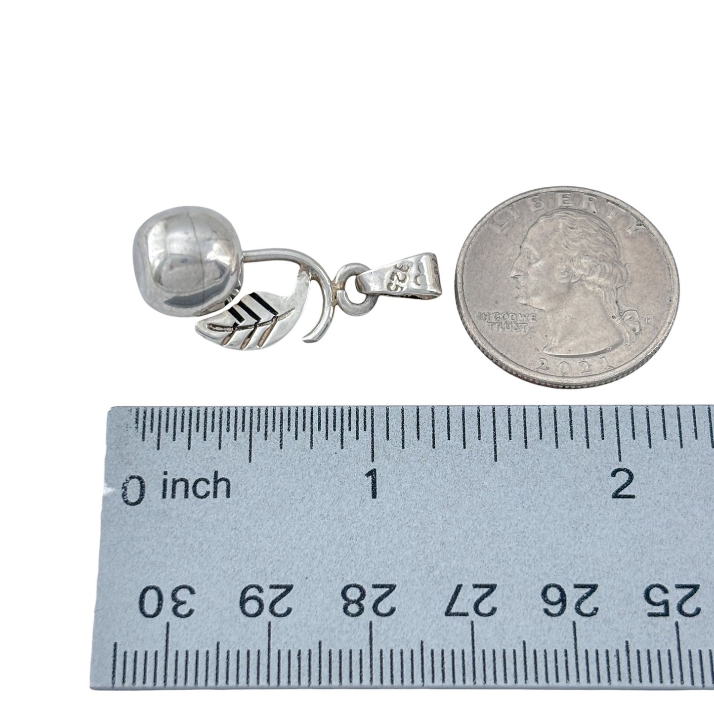 Vintage Sterling Silver 925 Cherry Pendant