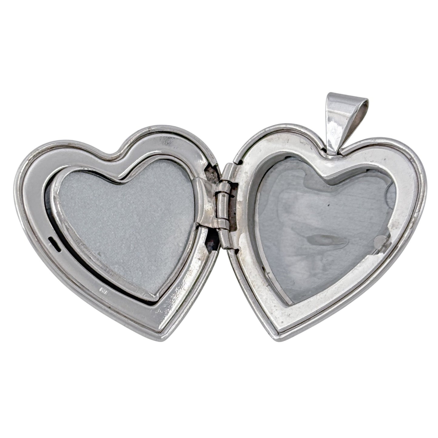 Vintage Sterling Silver 925 Etched Floral Locket Pendant
