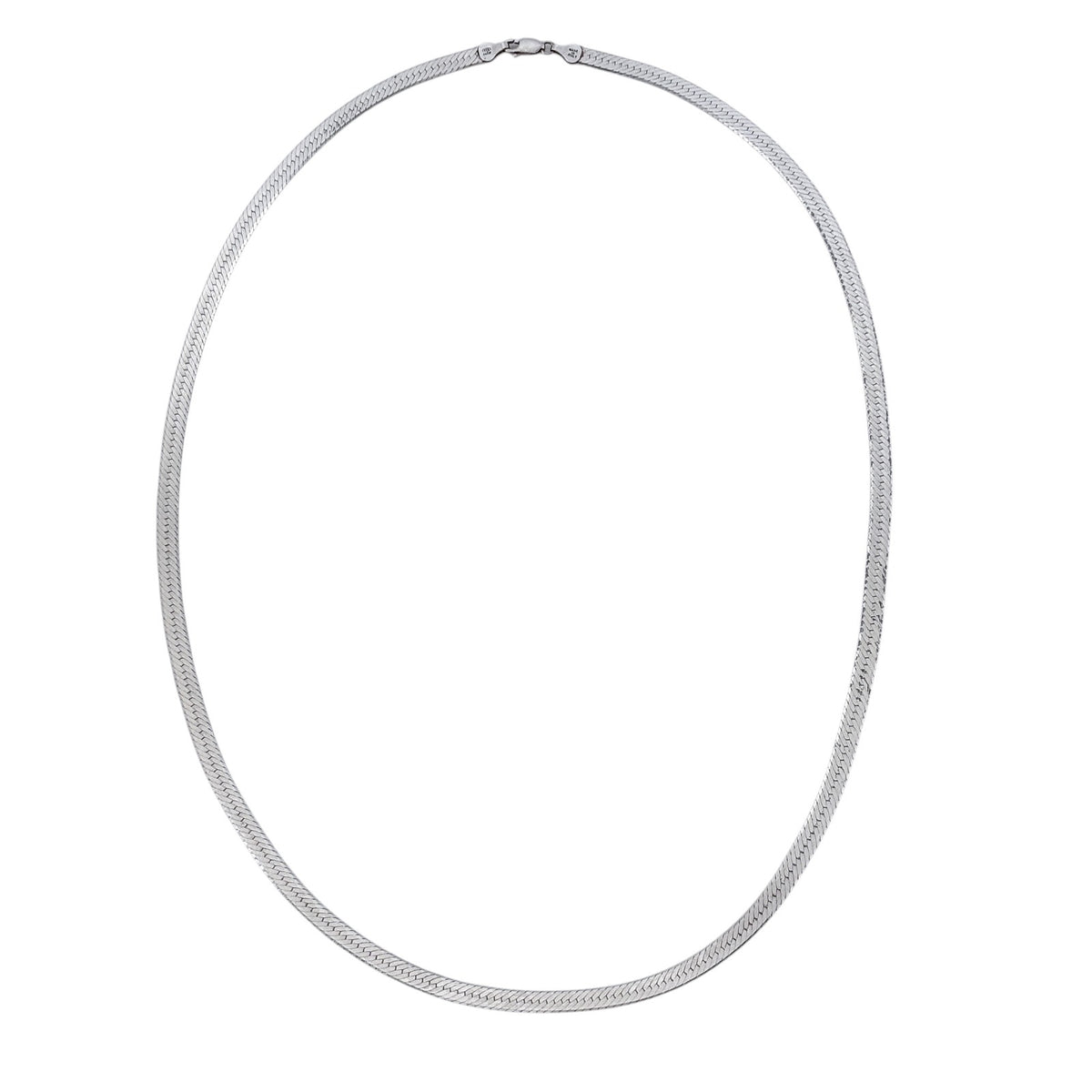Vintage Milor Italy Sterling Silver 925 Herringbone Chain Necklace 28"