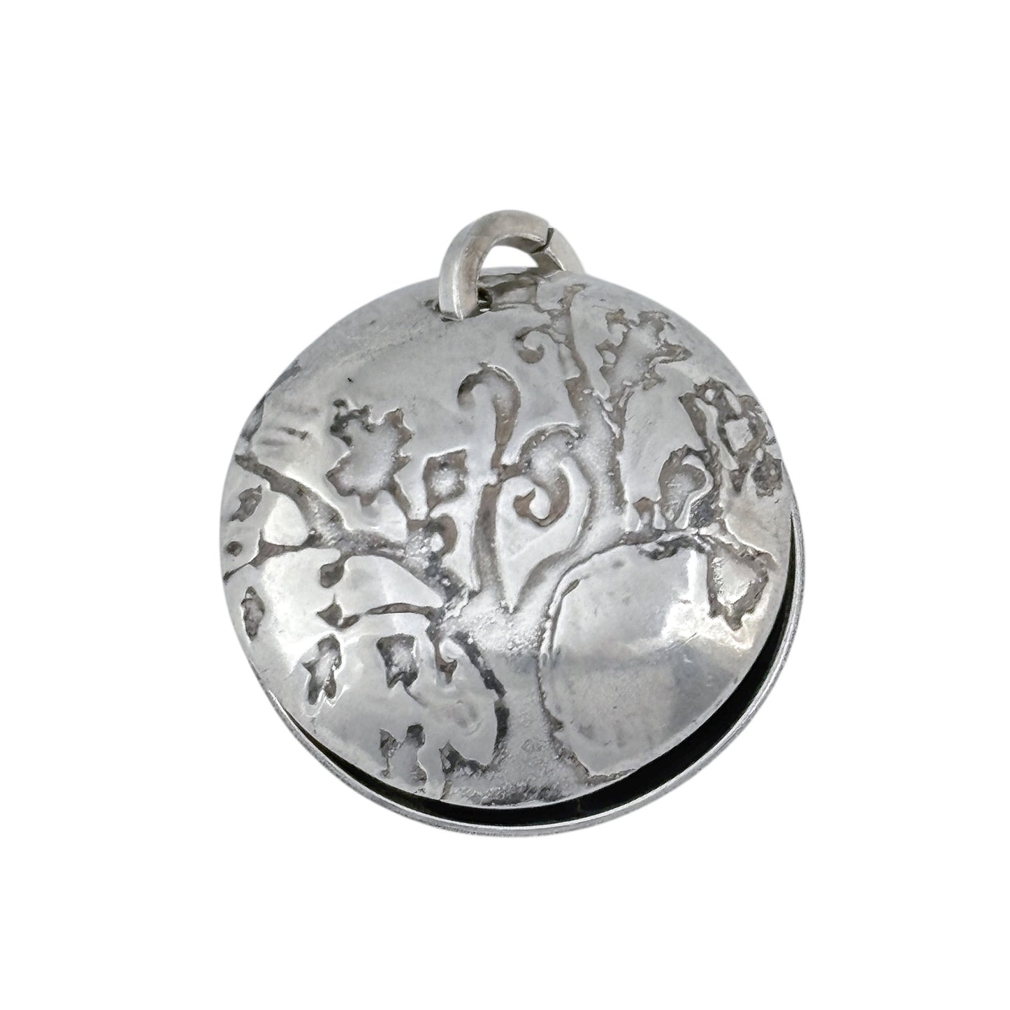 Vintage Sterling Silver 925 Garnet You Are Loved Tree Pendant