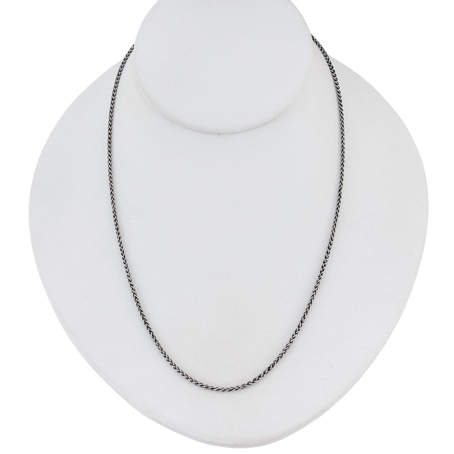 Vintage Sterling Silver 925 Wheat Chain Necklace 18.5"