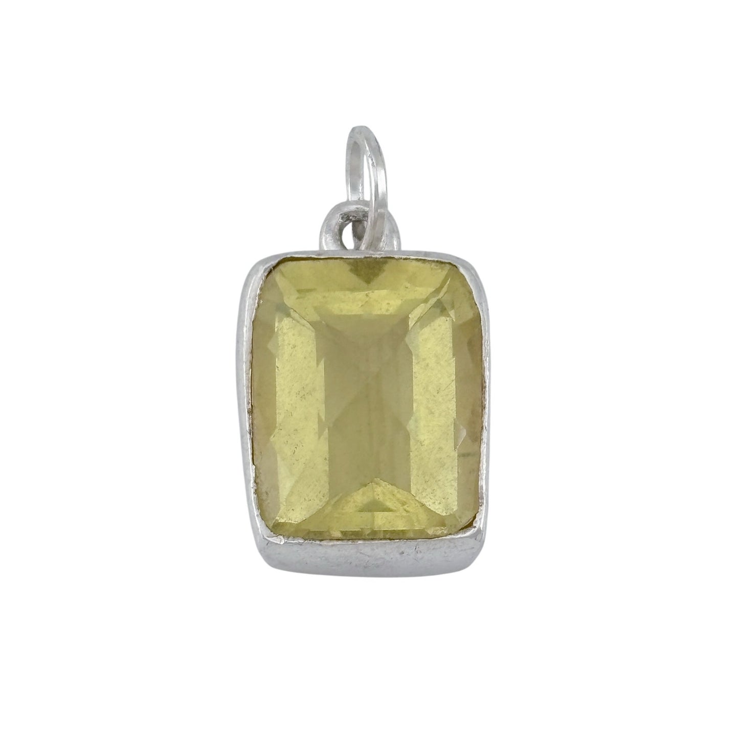Vintage Sterling Silver 925 Citrine Pendant