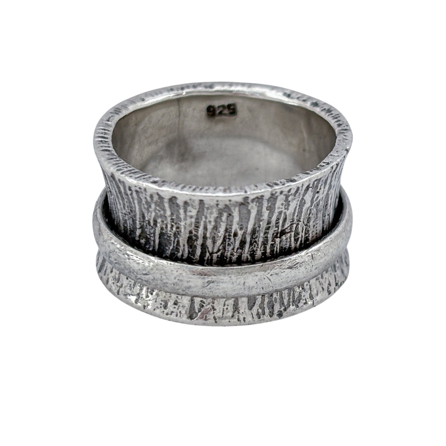Vintage Sterling Silver 925 Spinner Fidget Ring Size 7