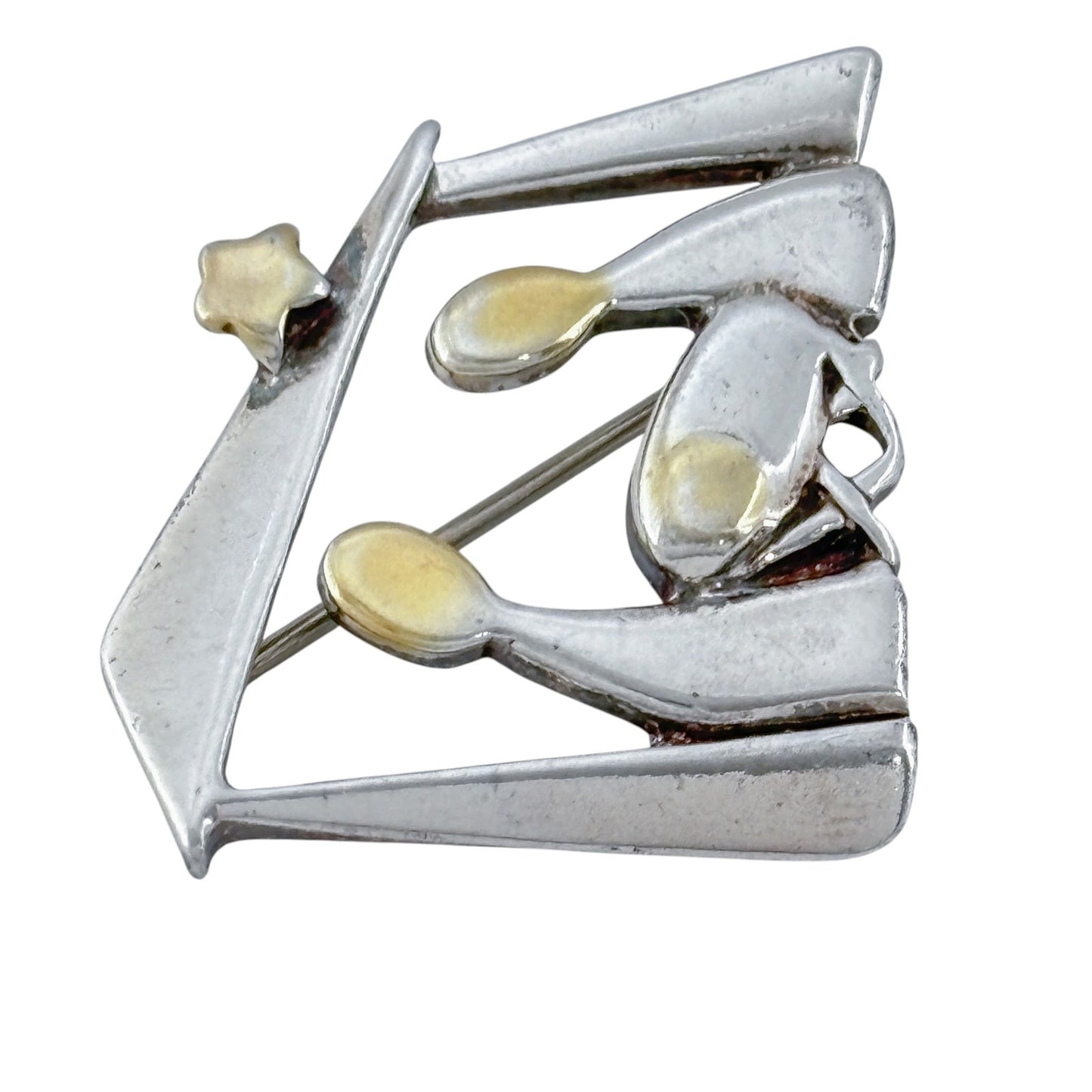 Vintage Sterling Silver 925 Nativity Brooch