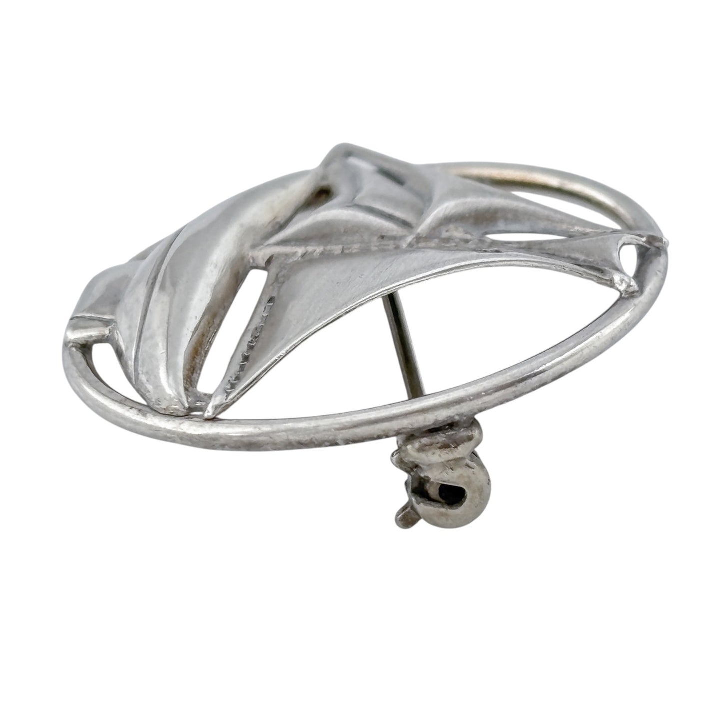Vintage Sterling Silver 925 Sailboat Brooch