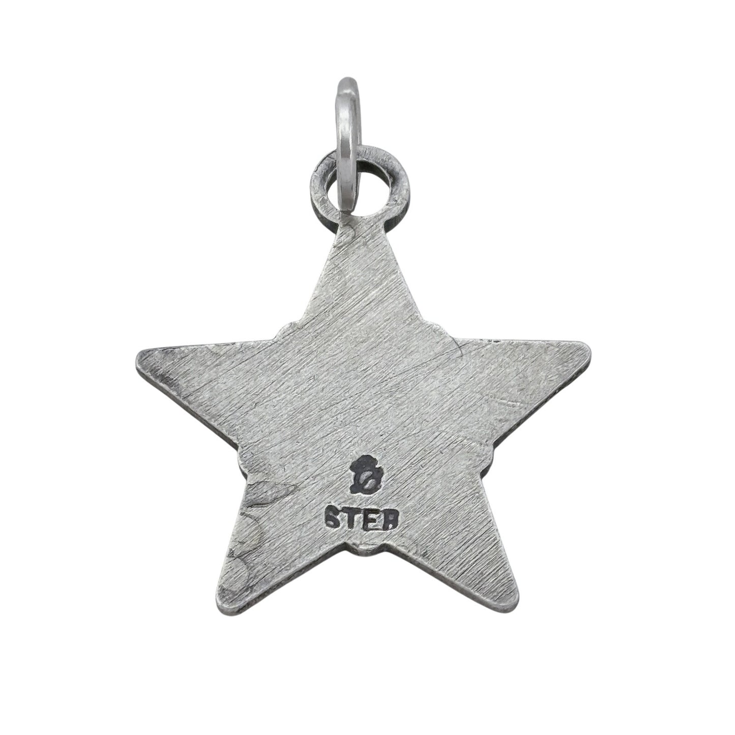 Vintage Sterling Silver 925 Star Initial Charm