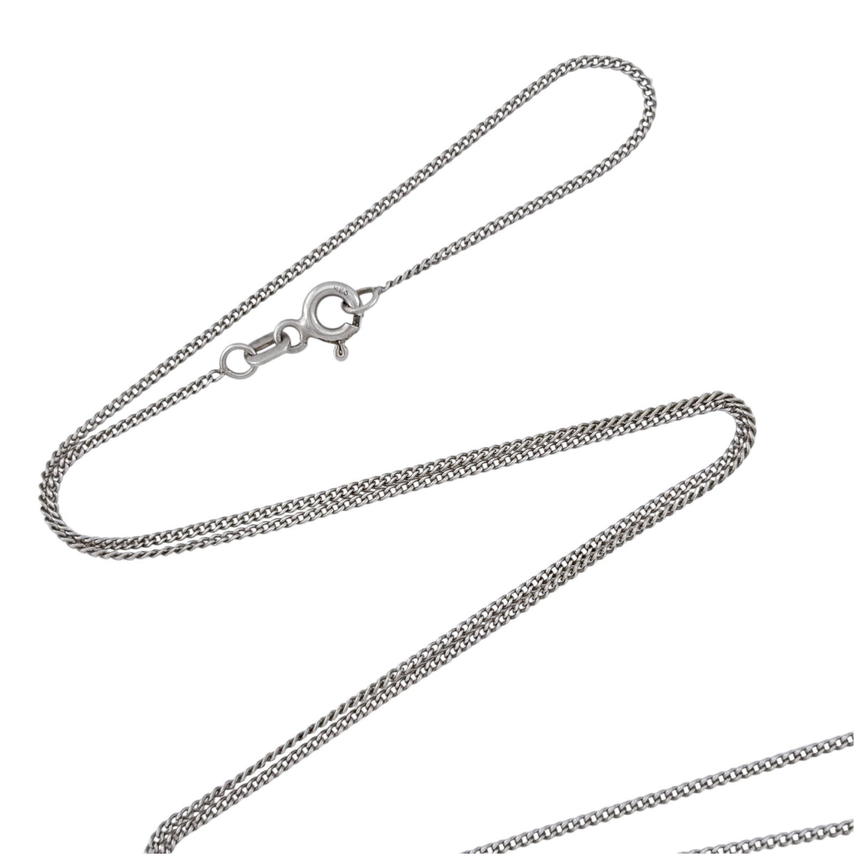 Vintage Sterling Silver 925 Fine Curb Chain Necklace 21"