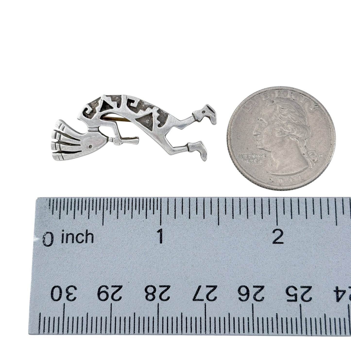 Vintage Sterling Silver 925 Kokopelli Brooch