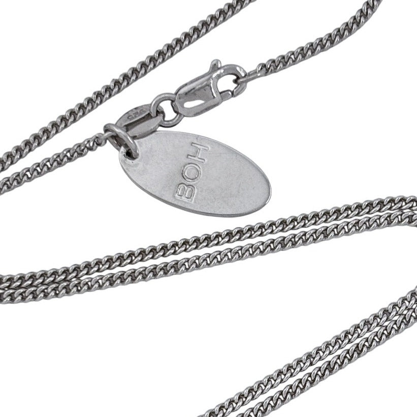 Vintage Sterling Silver 925 Curb Link Chain Necklace 18"