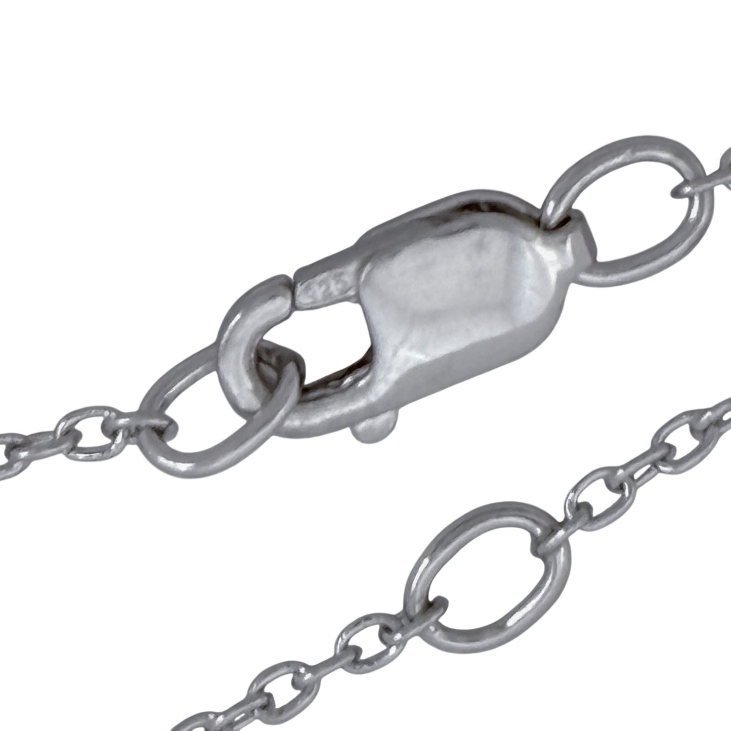 Vintage Sterling Silver 925 Cable Link Chain Necklace 16"-18"