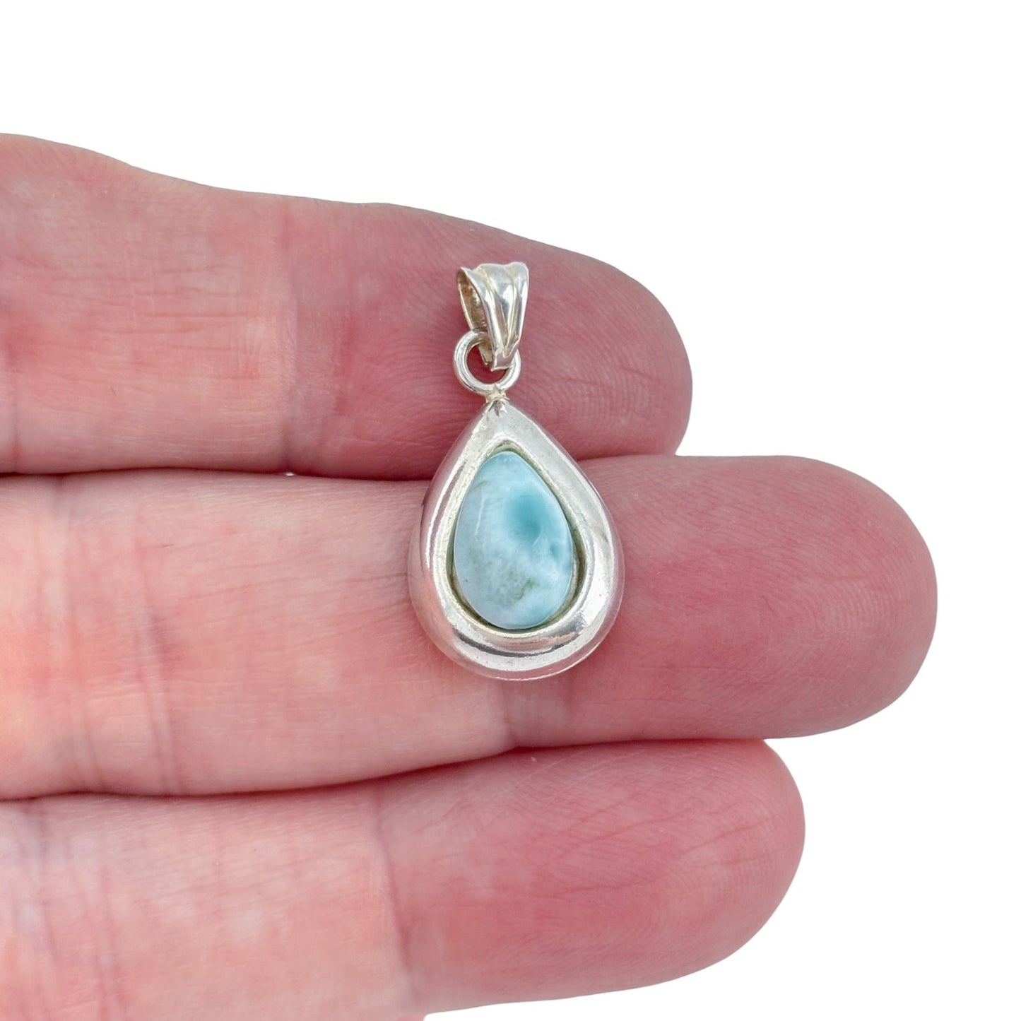 Vintage Sterling Silver 925 Larimar Pendant