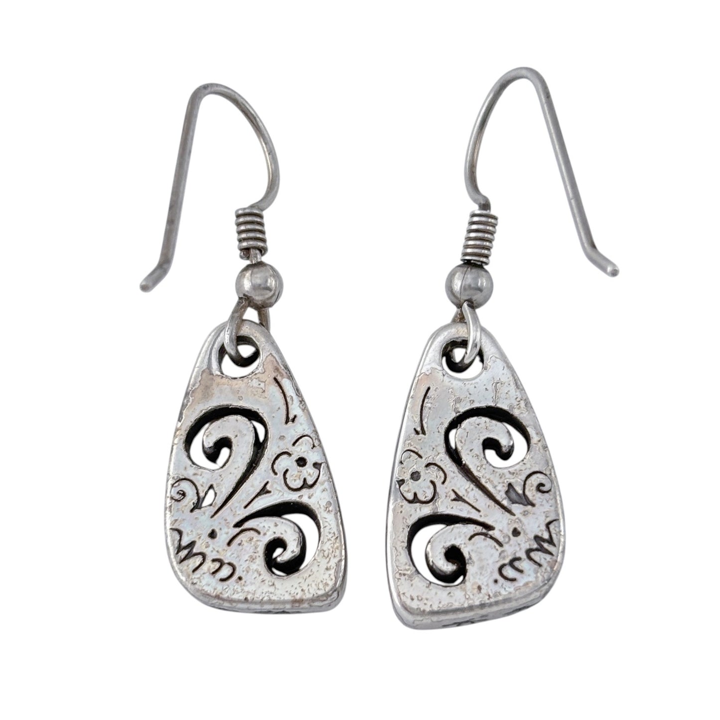 Vintage Silver-Plated Brighton Dangle Earrings