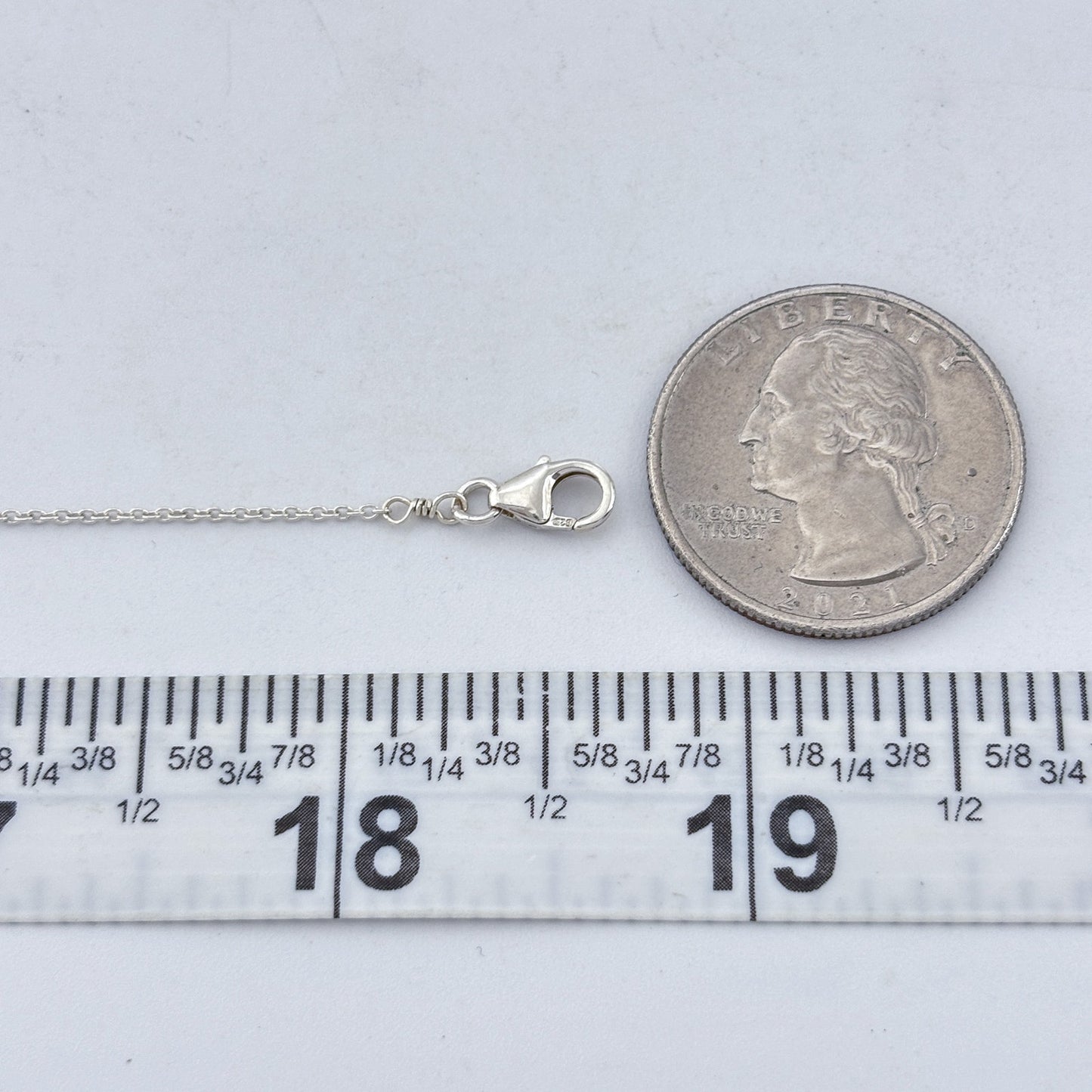 Vintage Sterling Silver 925 Pearl Pendant Necklace 18.5"