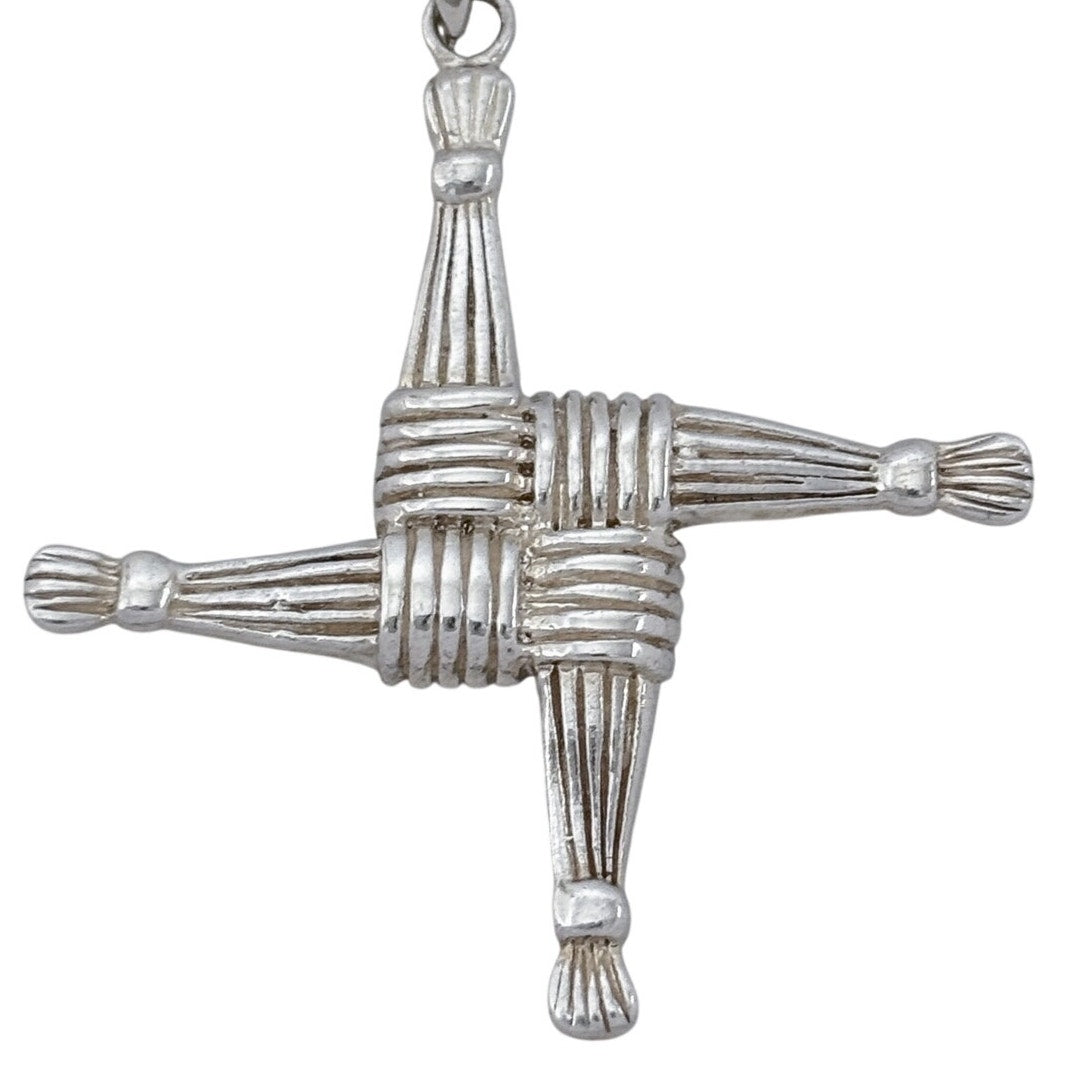 Vintage Sterling Silver 925 Saint Brigid's Cross Pendant