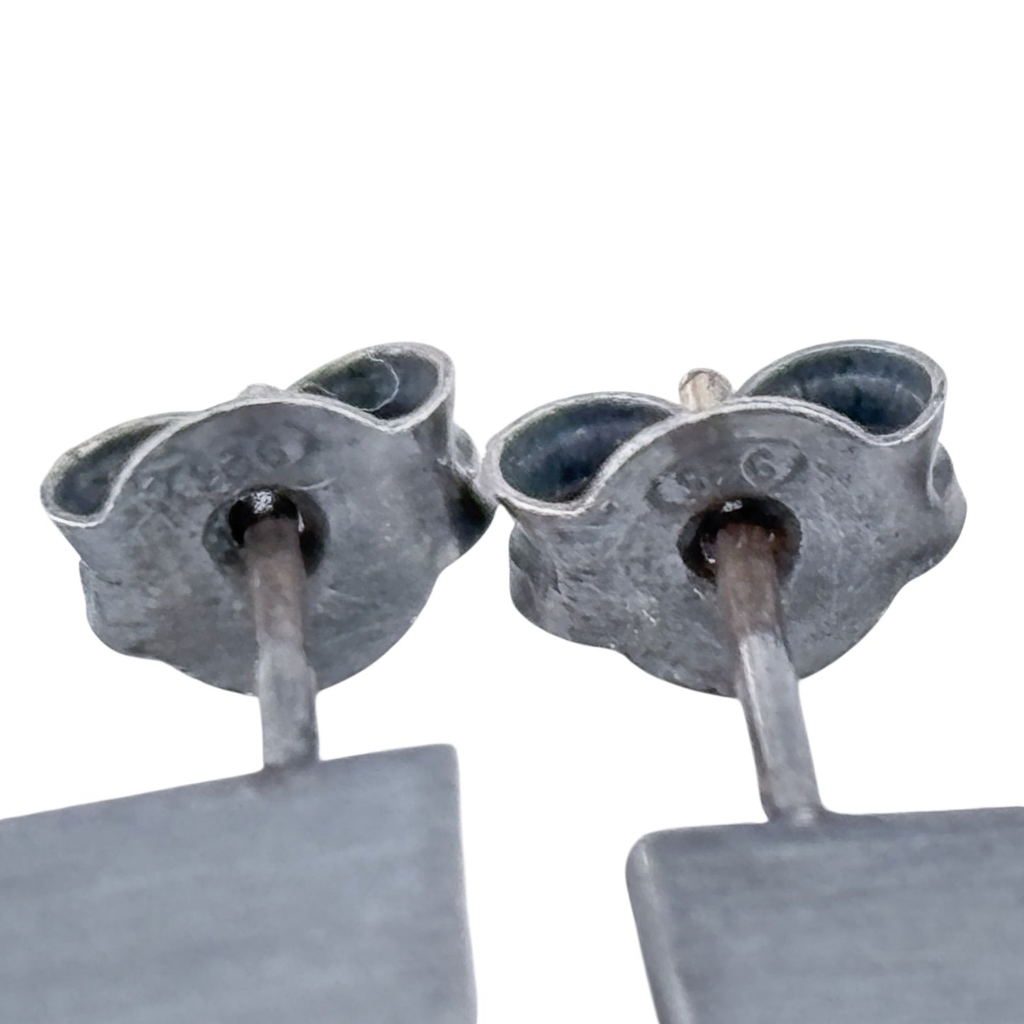 Vintage Sterling Silver 925 L Shaped Earrings