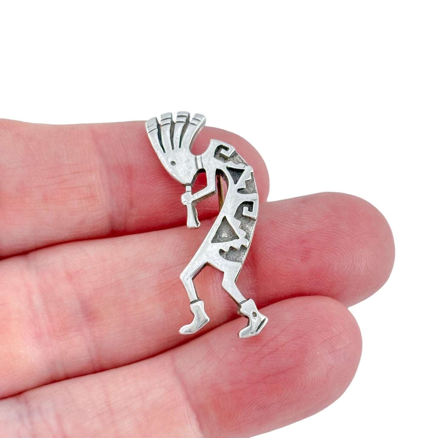 Vintage Sterling Silver 925 Kokopelli Brooch