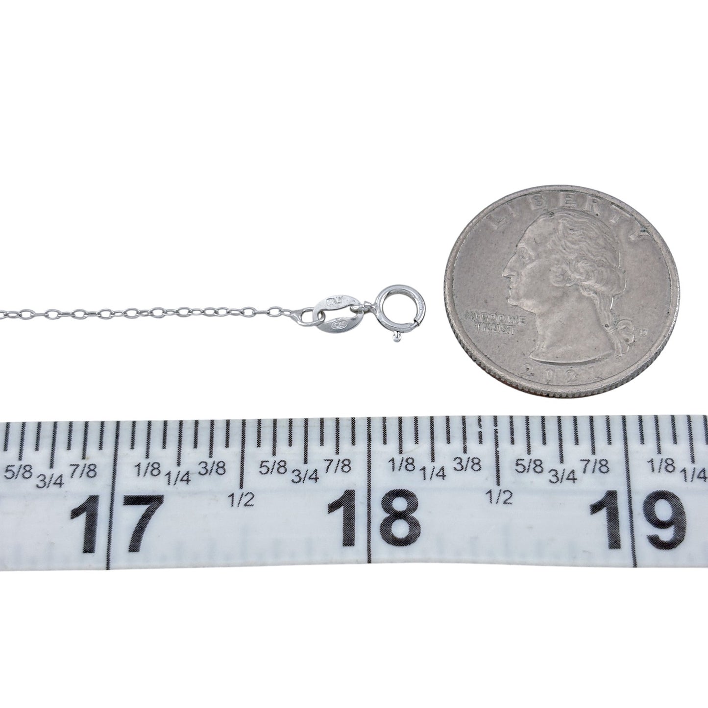 Vintage Italy Sterling Silver 925 Cable Link Chain Necklace 18"