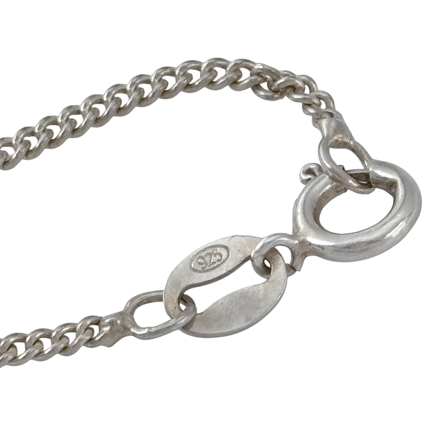 Vintage Sterling Silver 925 Curb Link Chain Necklace 18"