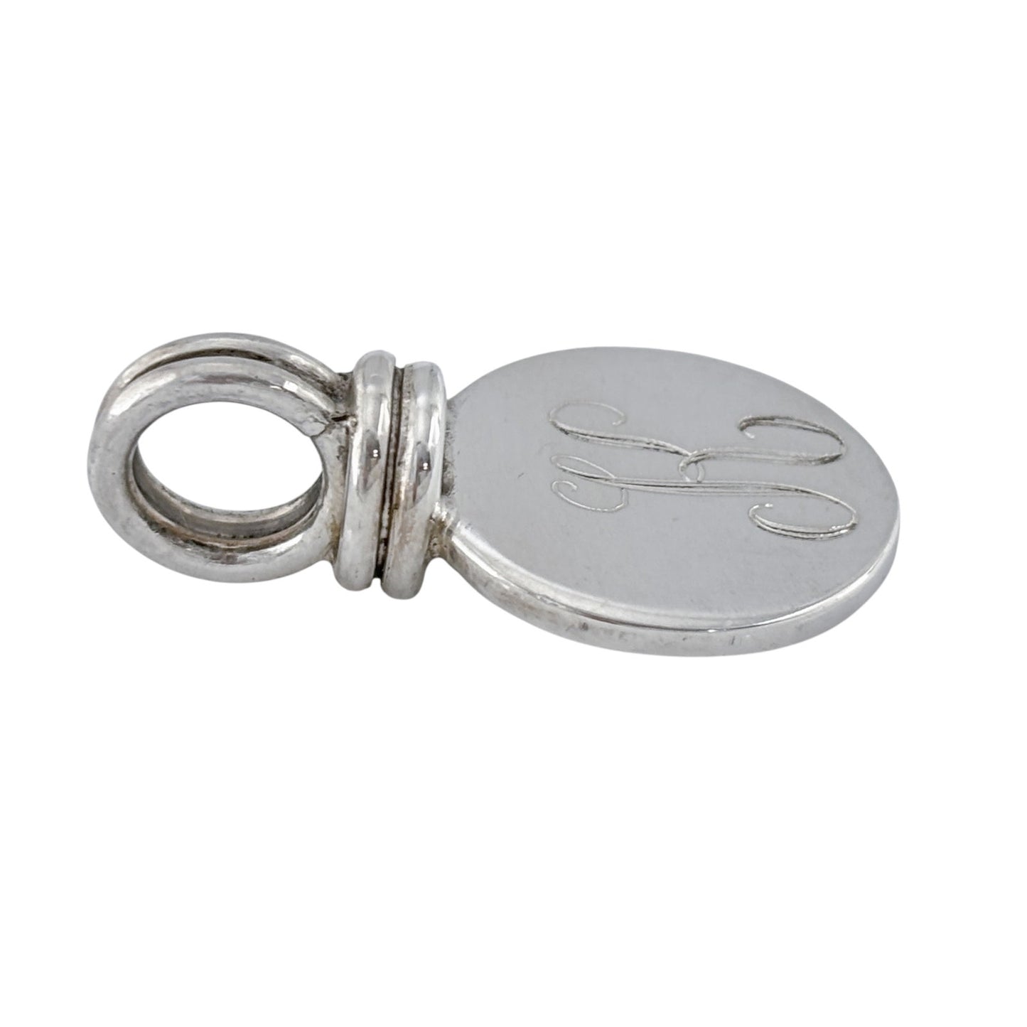 Vintage Sterling Silver 925 Monogram “K” Pendant