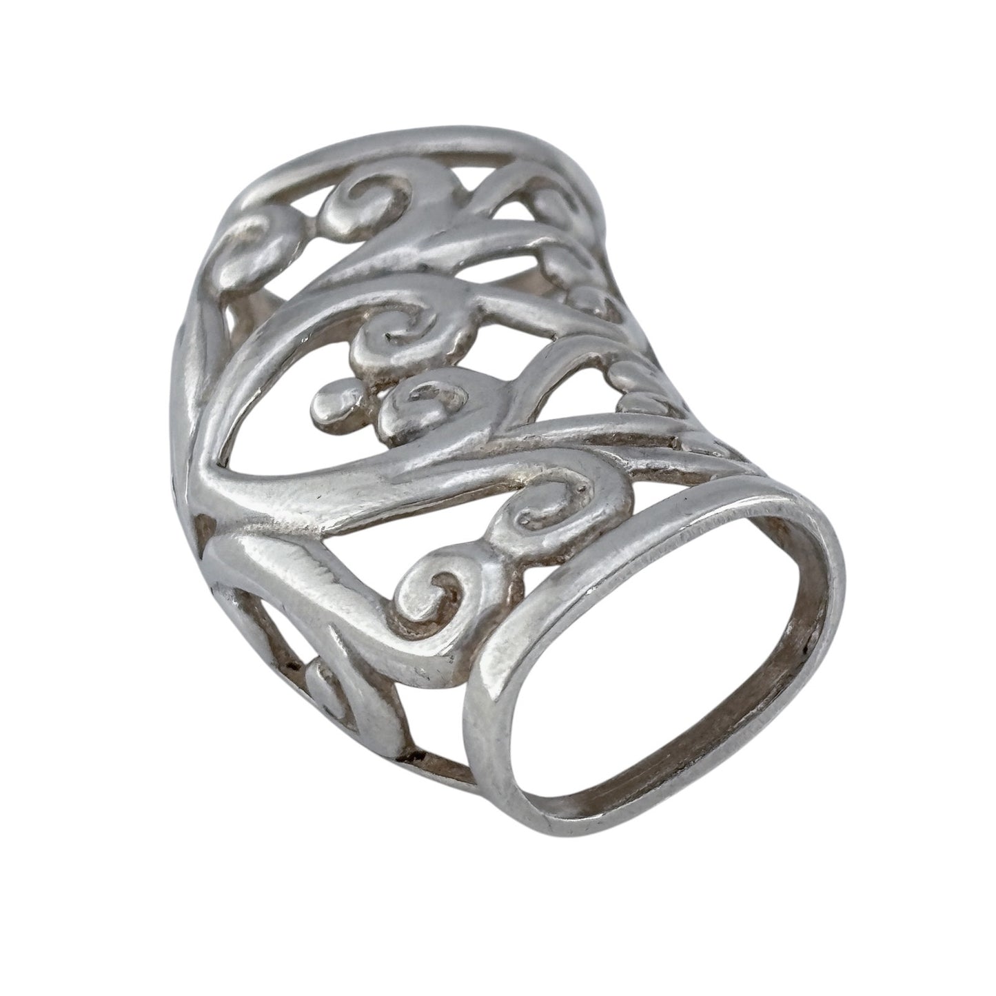 Vintage Sterling Silver 925 Heart Filigree Pendant