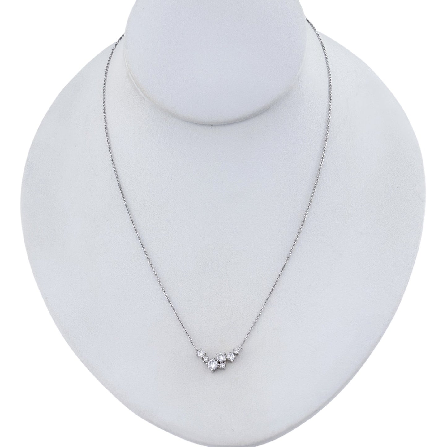 Vintage Sterling Silver 925 Cubic Zirconia Adjustable to 18" Necklace