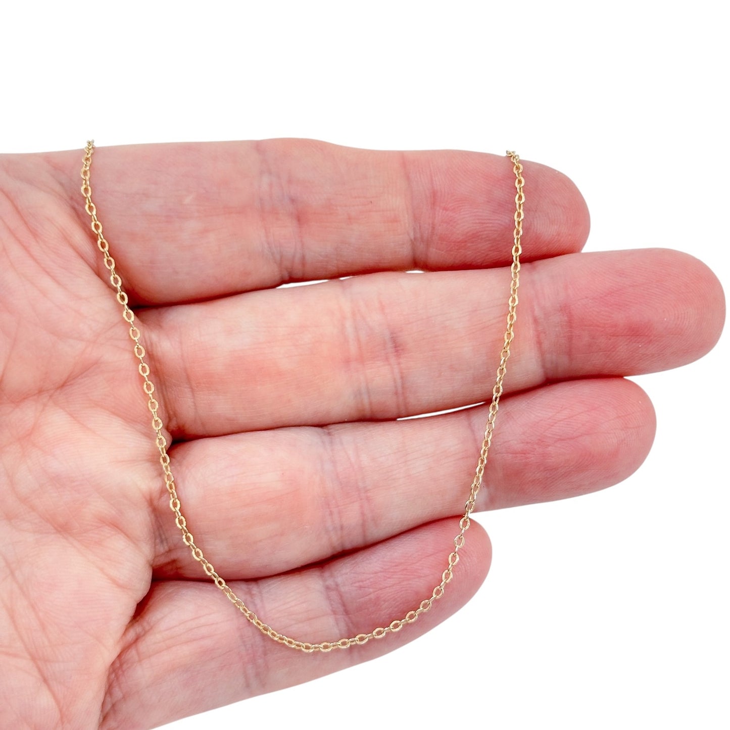Vintage Gold-Tone Sterling Silver 925 Cable Link Chain Necklace 28"