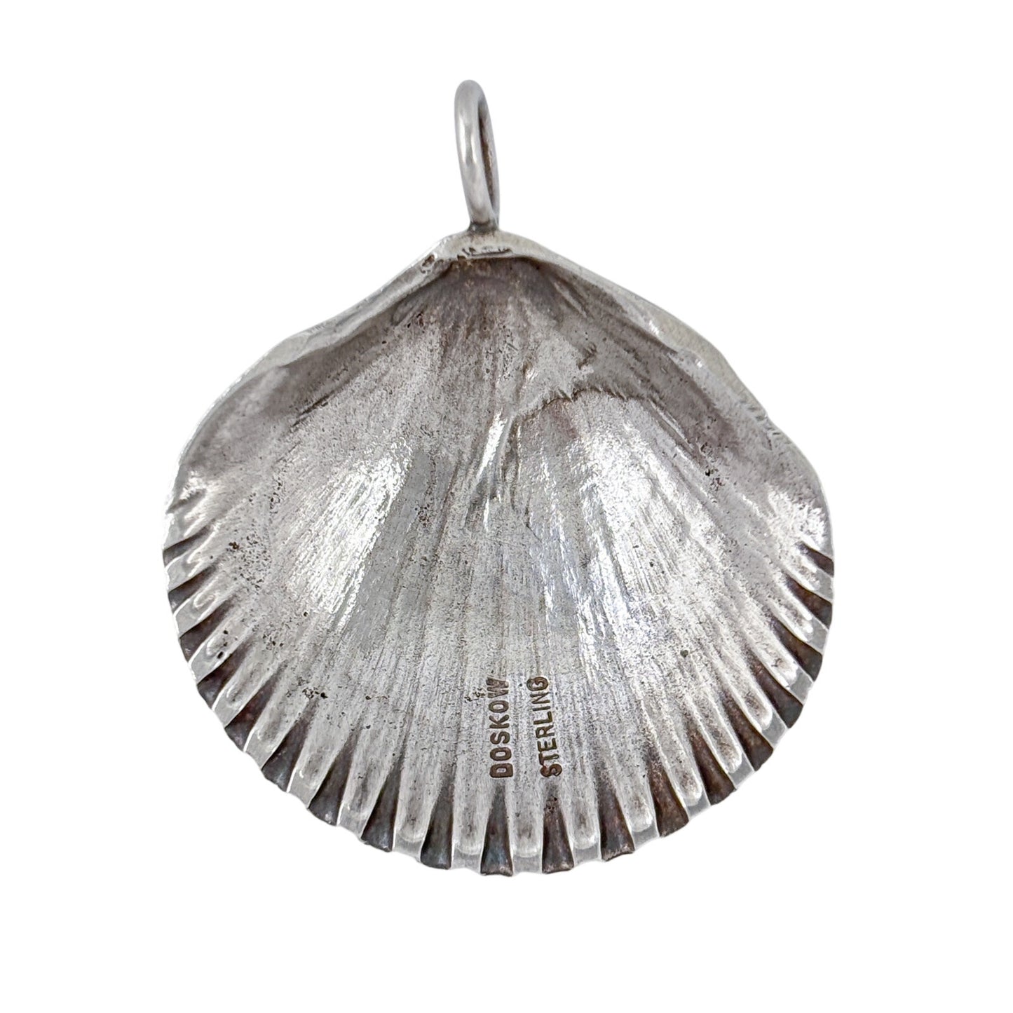 Vintage Leonore Doskow Sterling Silver 925 Scallop Shell Pendant