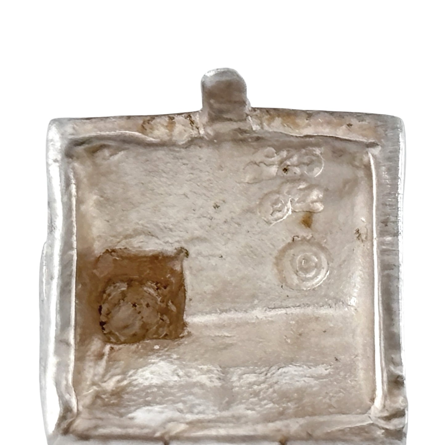 Vintage Jezlaine Sterling Silver 925 Red Crystal Schoolhouse Charm