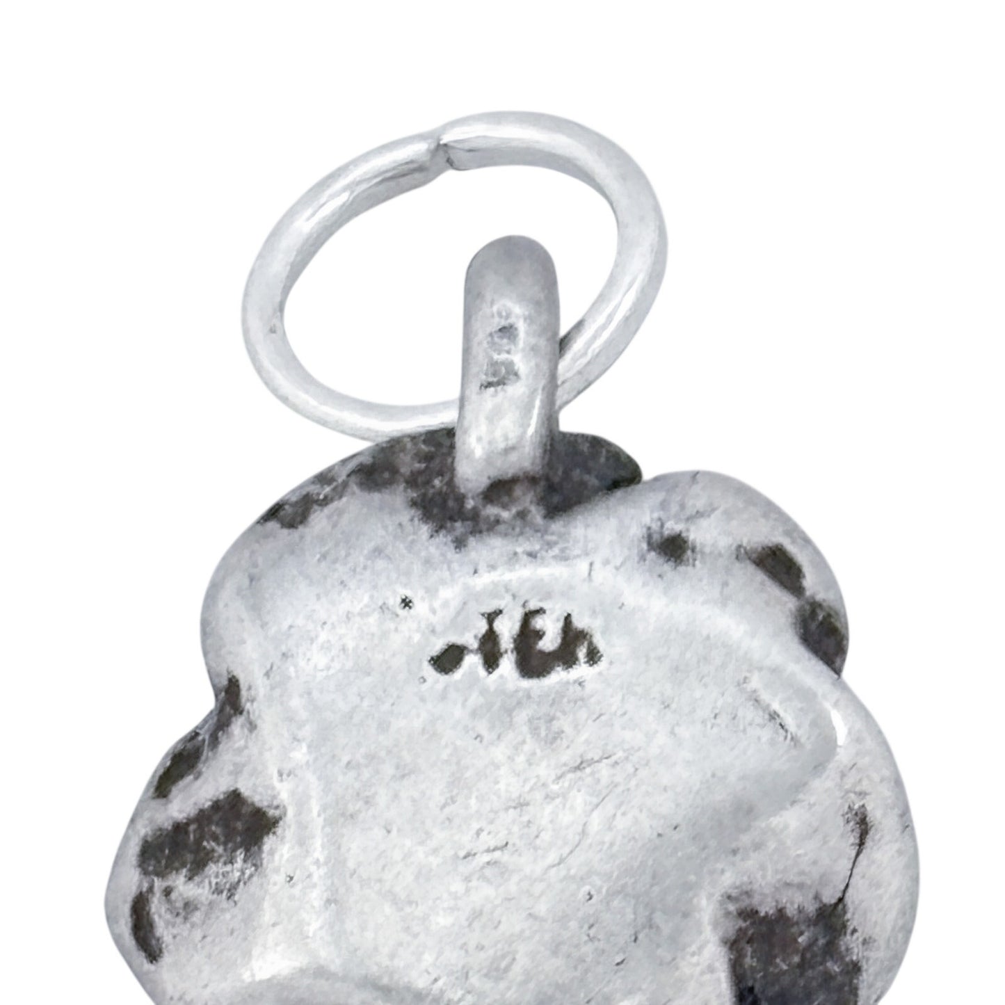 Vintage Sterling Silver 925 Oxidized Rose Charm
