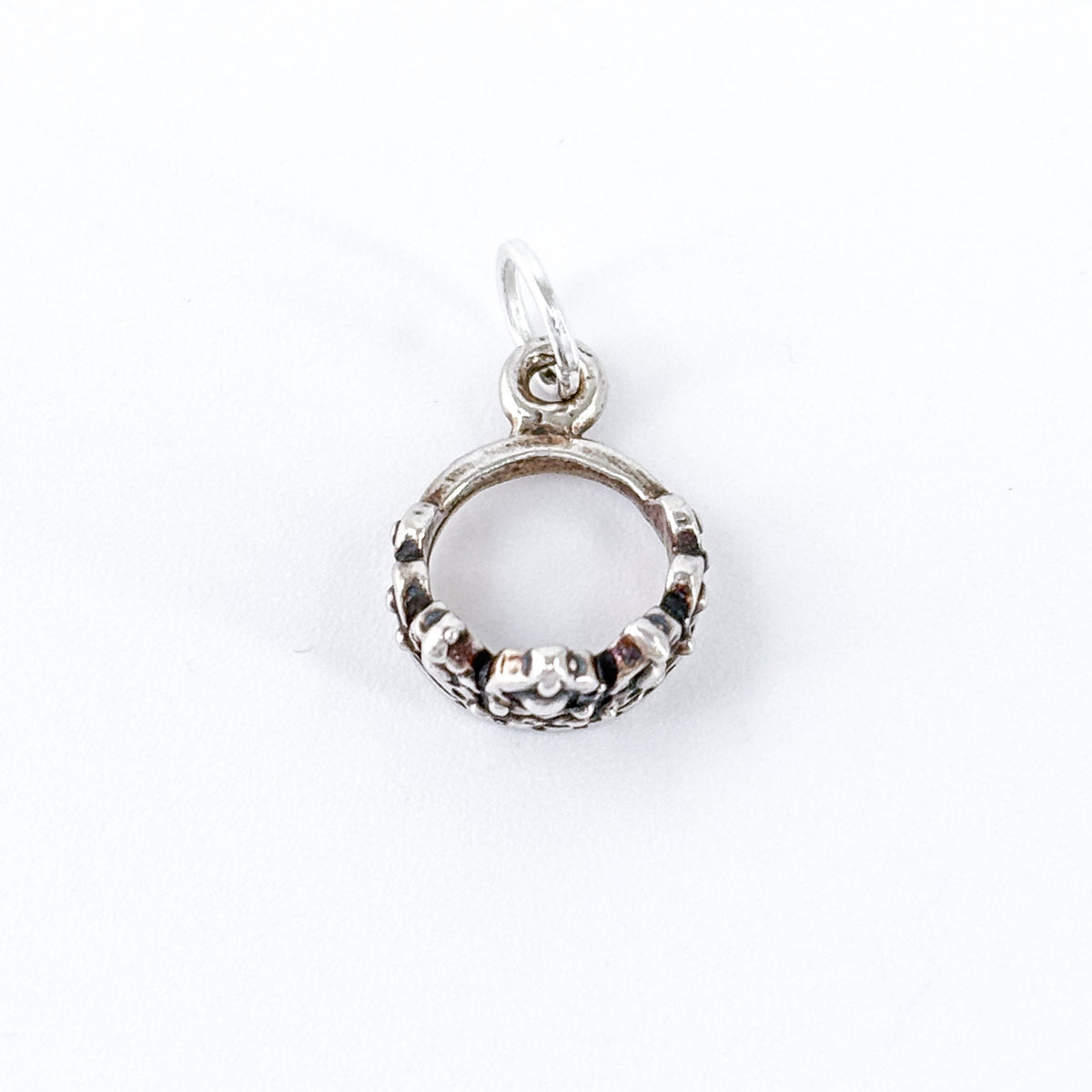 Vintage Sterling Silver 925 Ornate Crown Charm Pendant