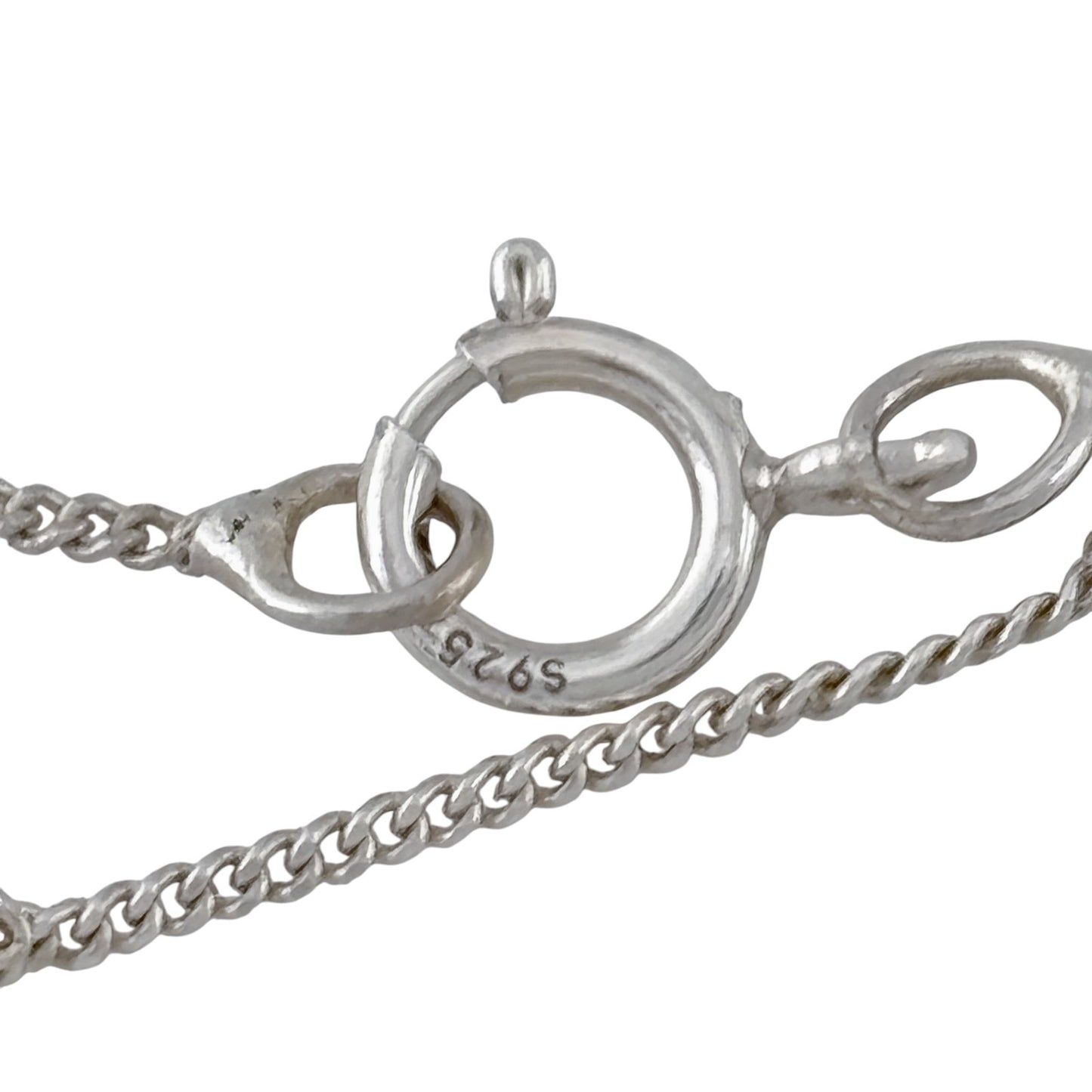 Vintage Sterling Silver 925 Curb Chain Necklace 18"