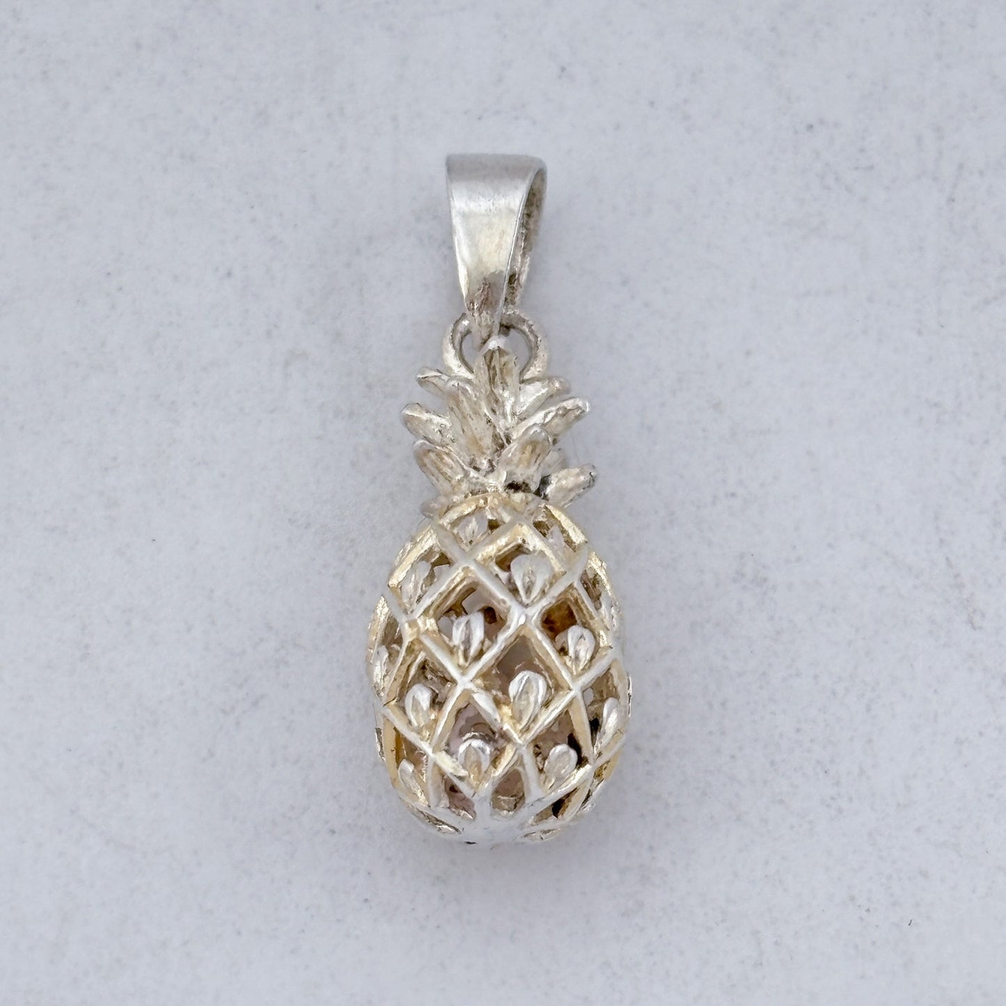 Vintage Sterling Silver 925 Pineapple Charm Pendant