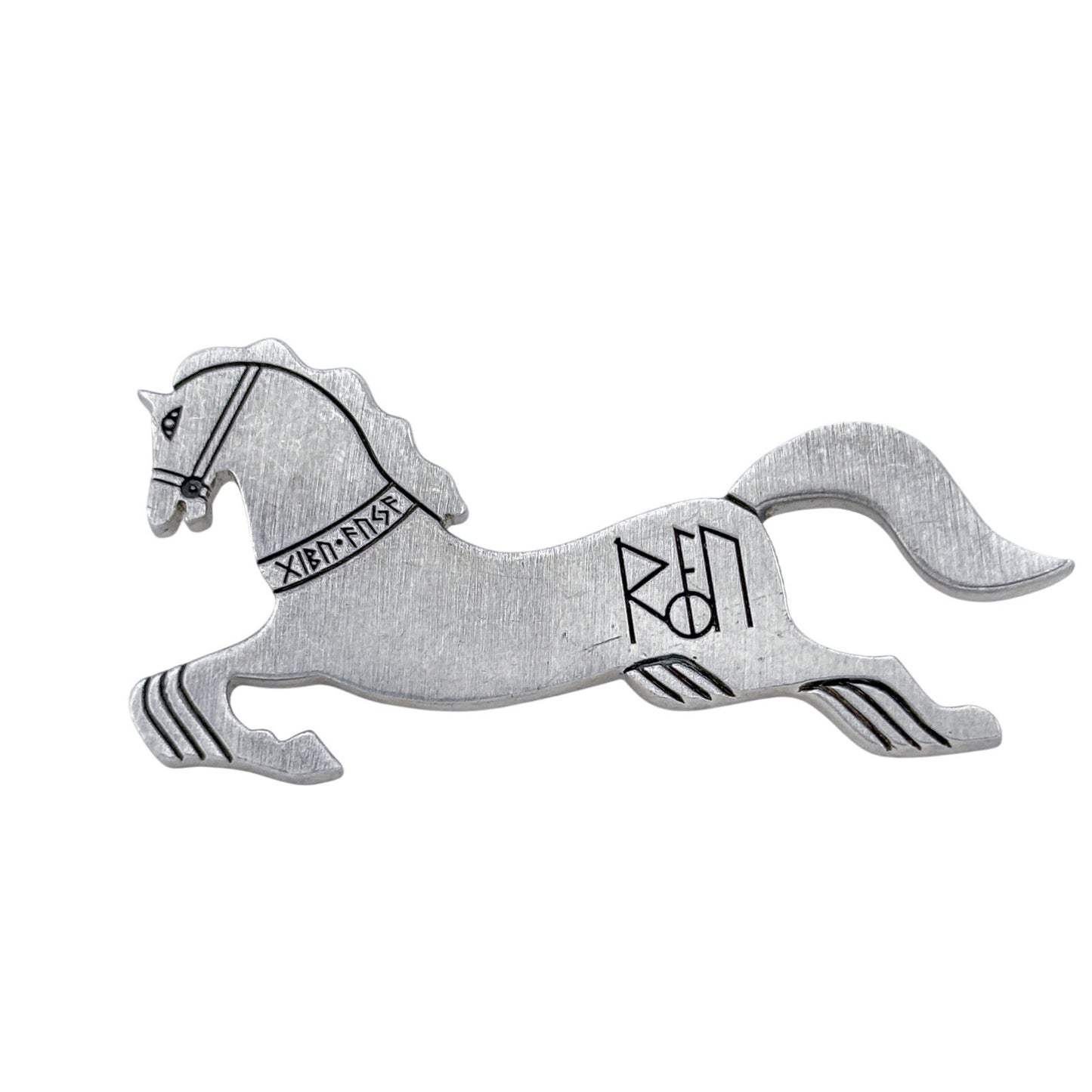 Vintage Sterling Silver 925 Celtic Horse Rune Pendant