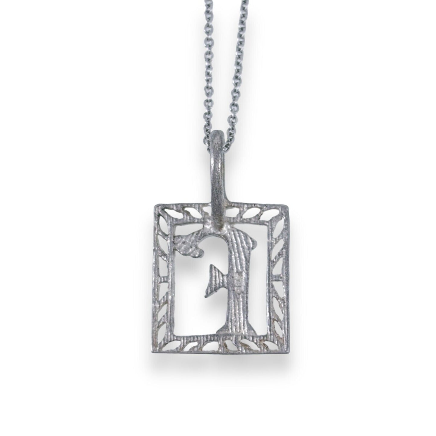 Vintage Sterling Silver 925 Cut-Out F Initial (Pendant Only)