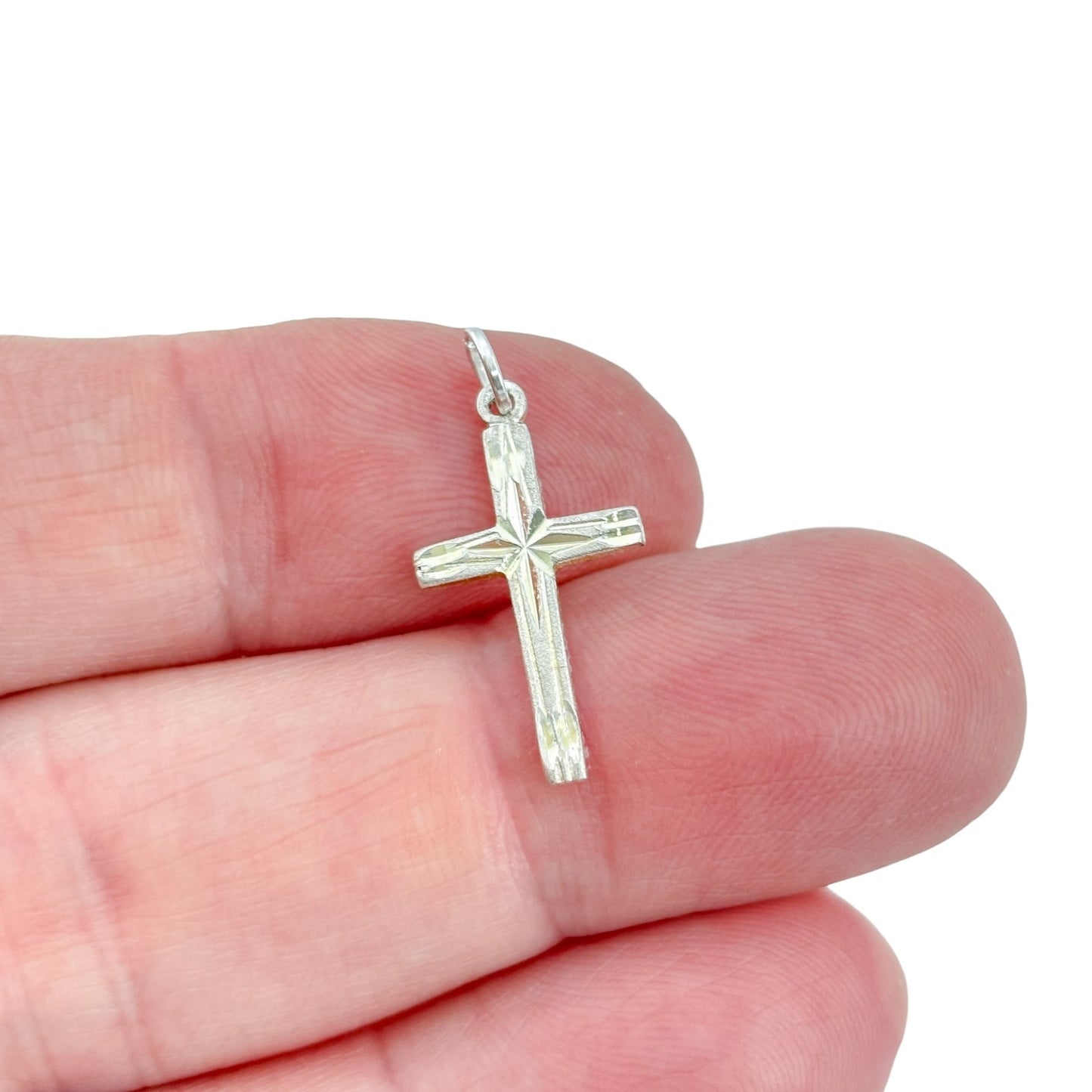 Vintage Sterling Silver 925 Star Cross Pendant