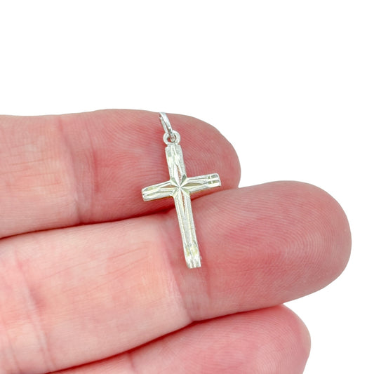 Vintage Sterling Silver 925 Star Cross Pendant