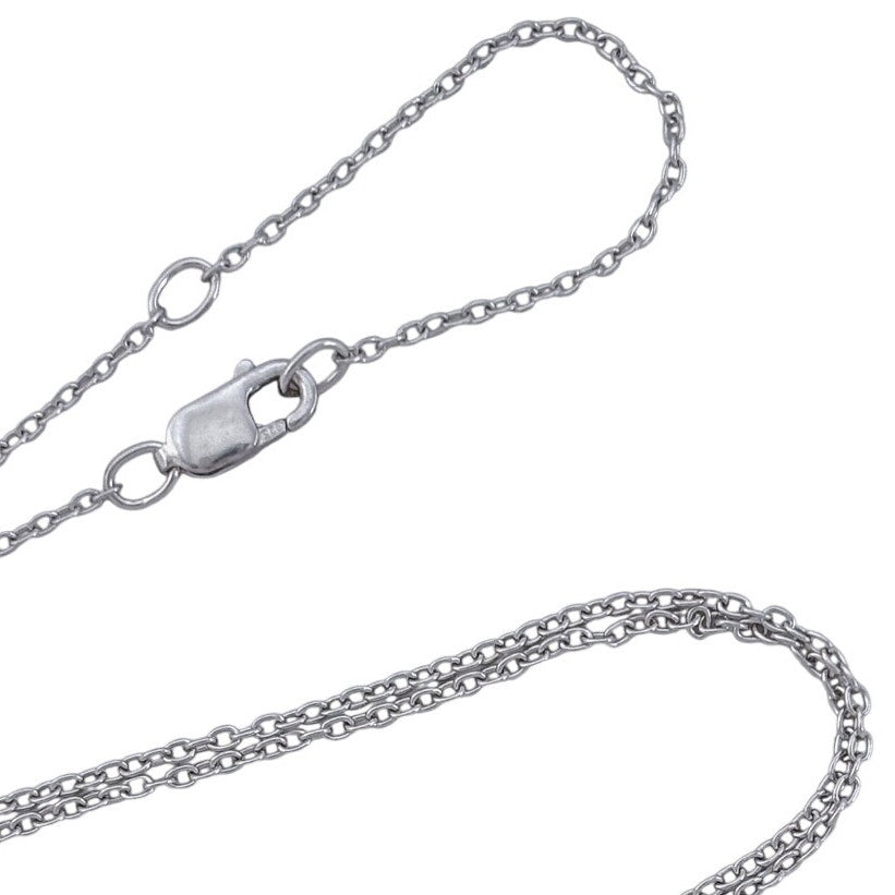 Vintage Sterling Silver 925 Cable Link Chain Necklace 16"-18"