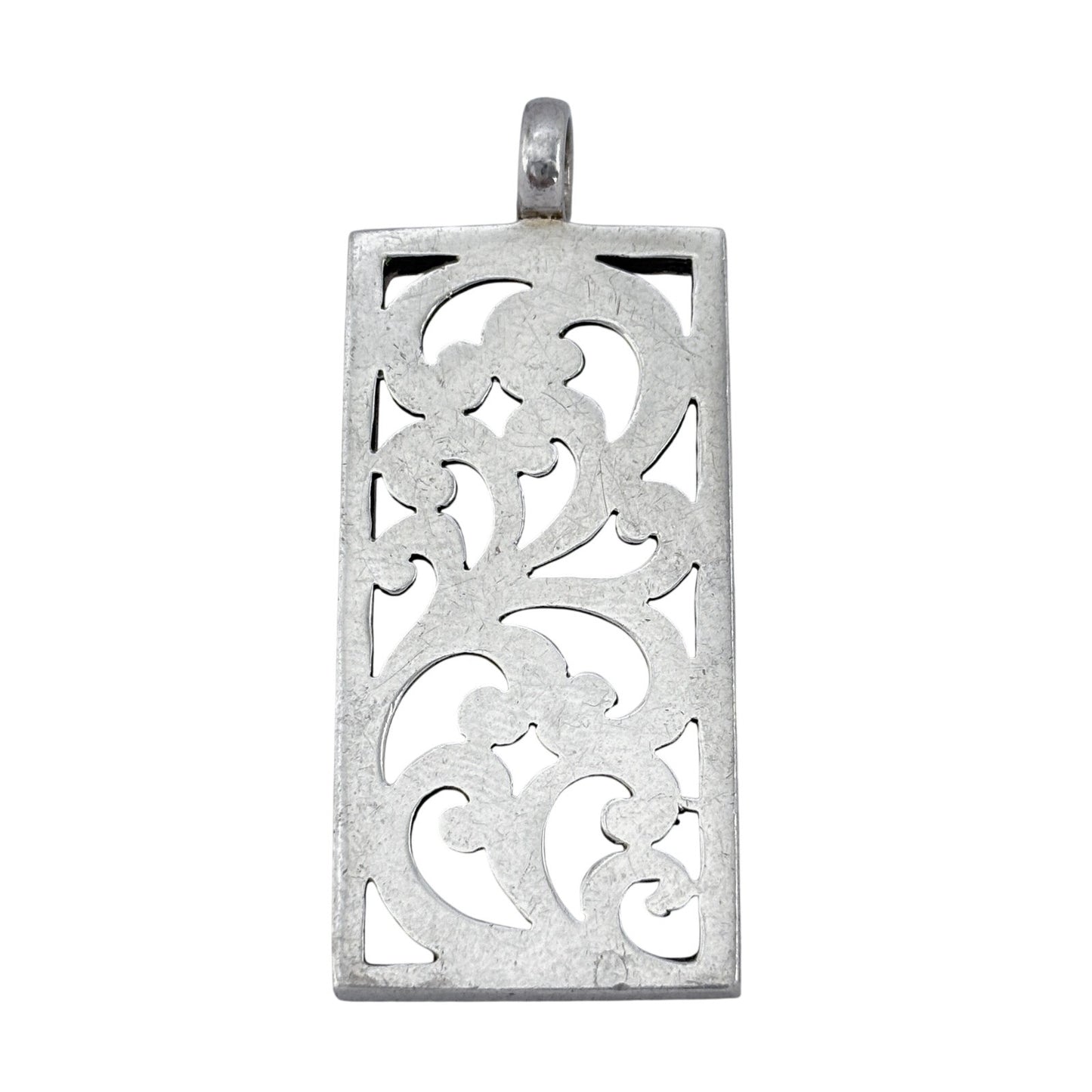 Vintage Sterling Silver 925 Filigree Floral Pendant