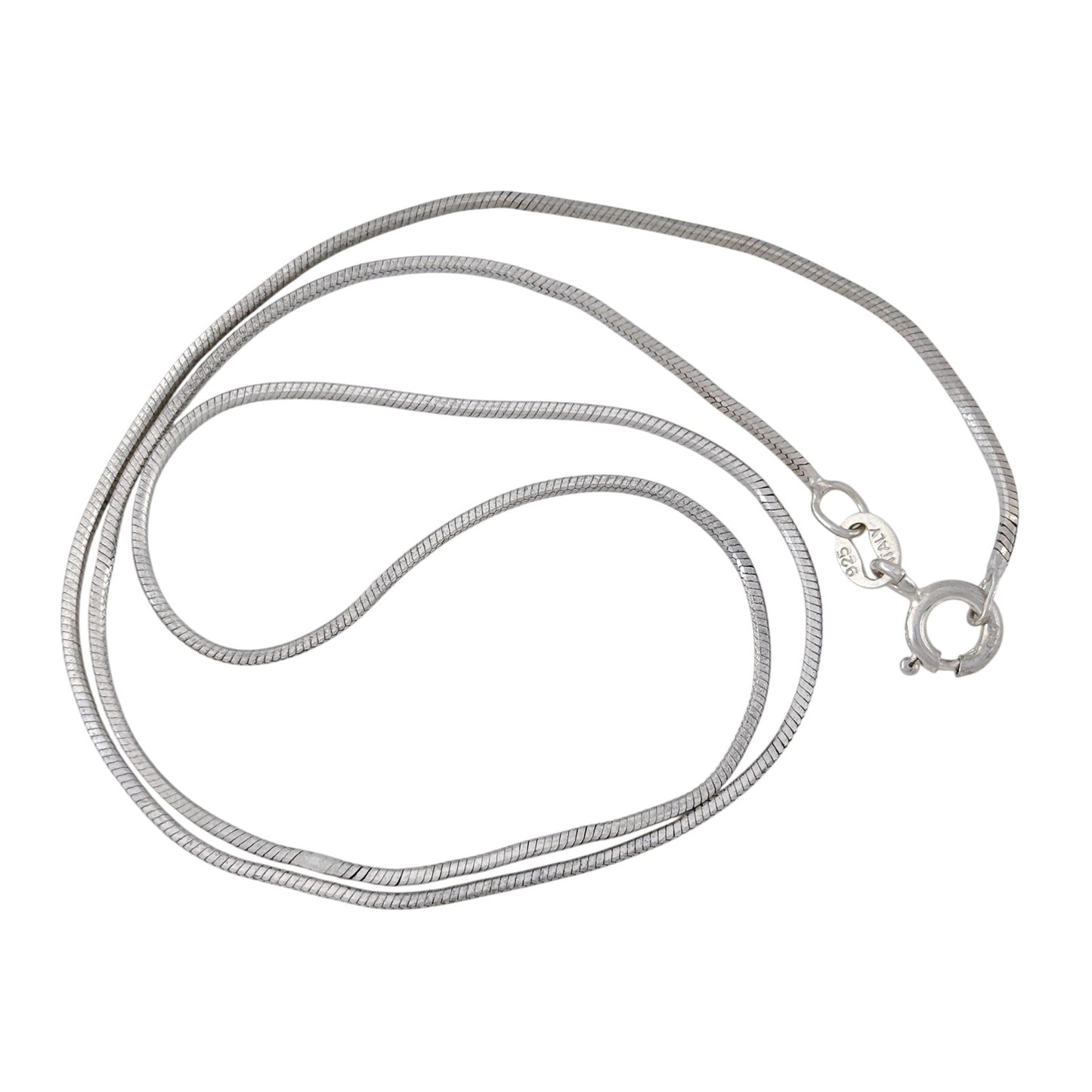 Vintage Italian Sterling Silver 925 Snake Chain Necklace 16"