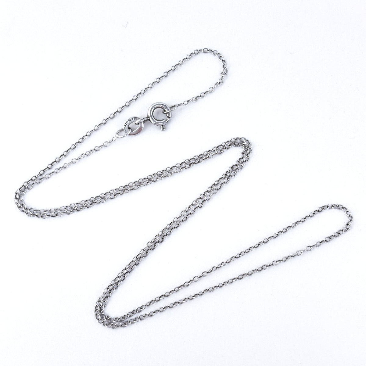 Estate Italy Sterling Silver 925 Cable Chain Necklace 18.5"