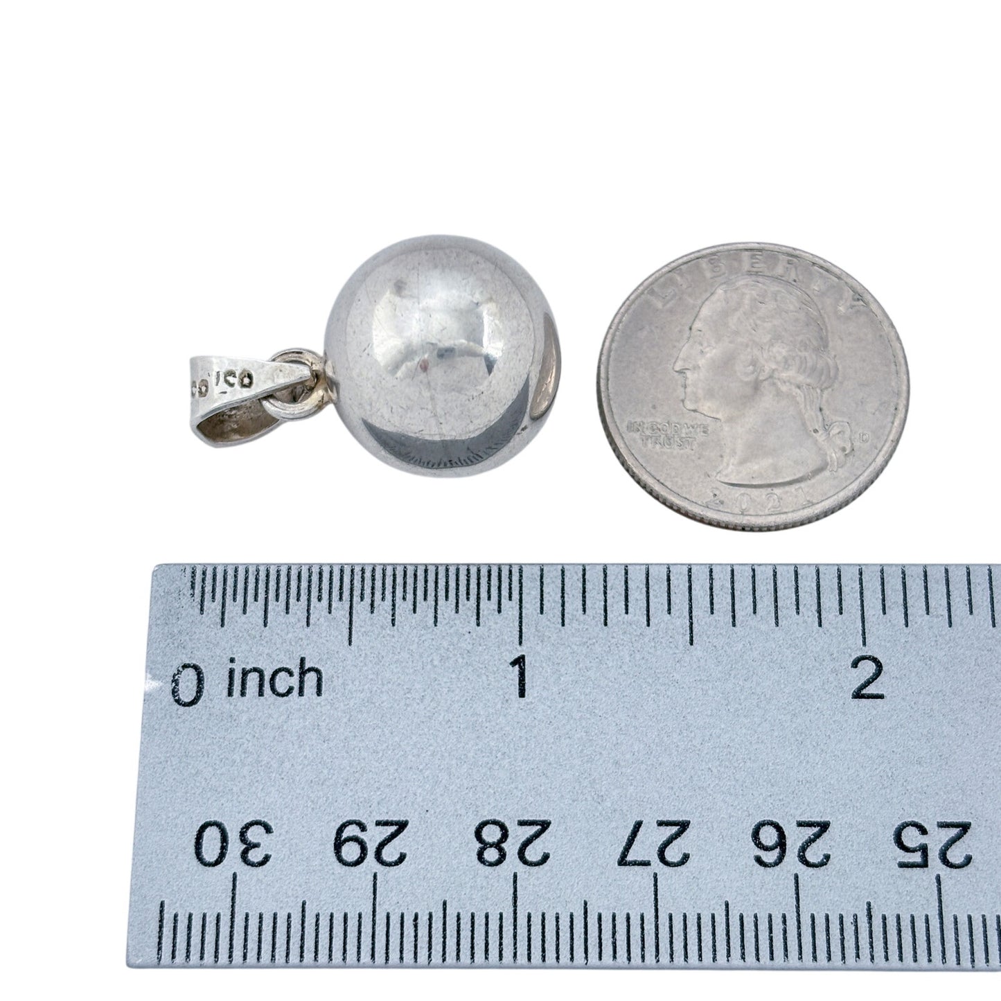 Vintage Sterling Silver 925 Jingle Ball Charm