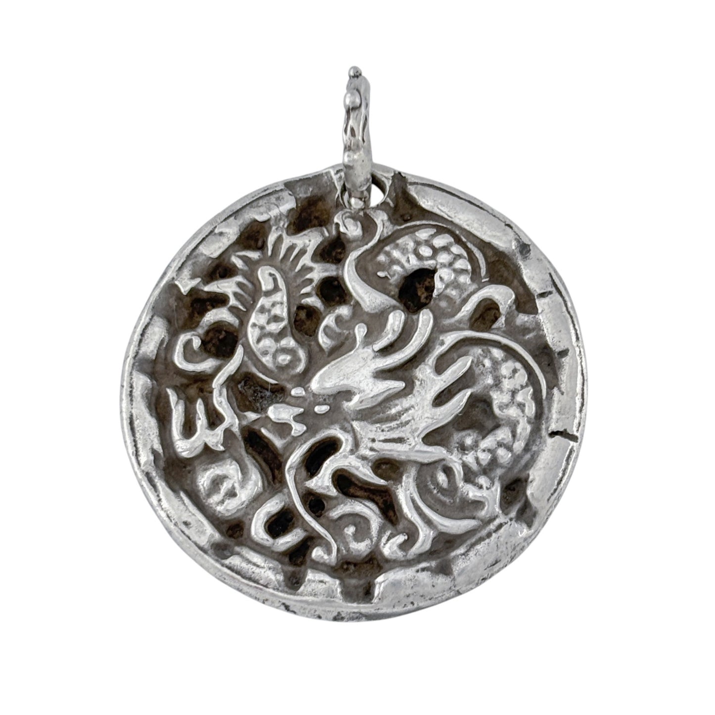 Vintage Sterling Silver 925 Dragon Pendant