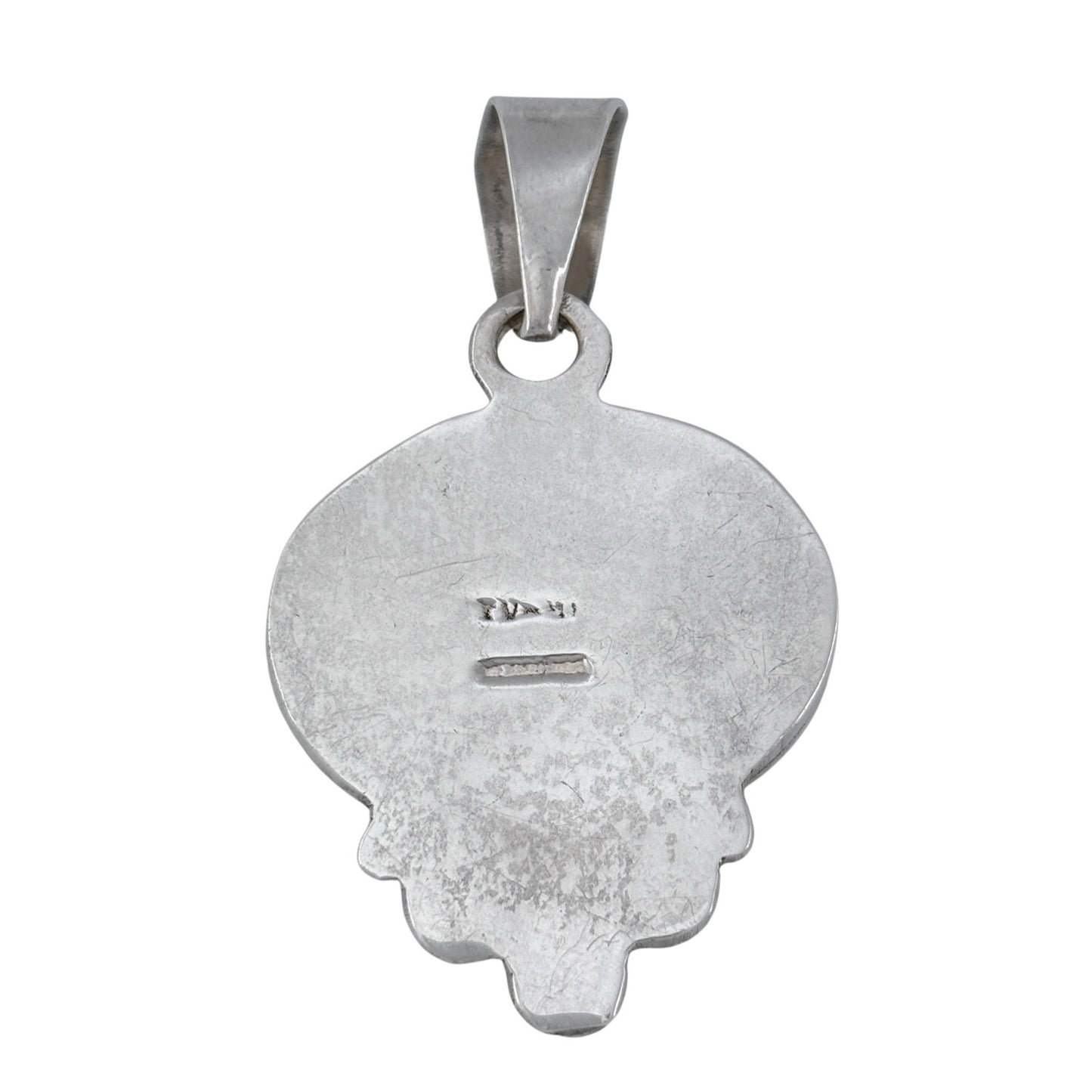 Vintage Sterling Silver 925 Iridescent Mosaic Pendant
