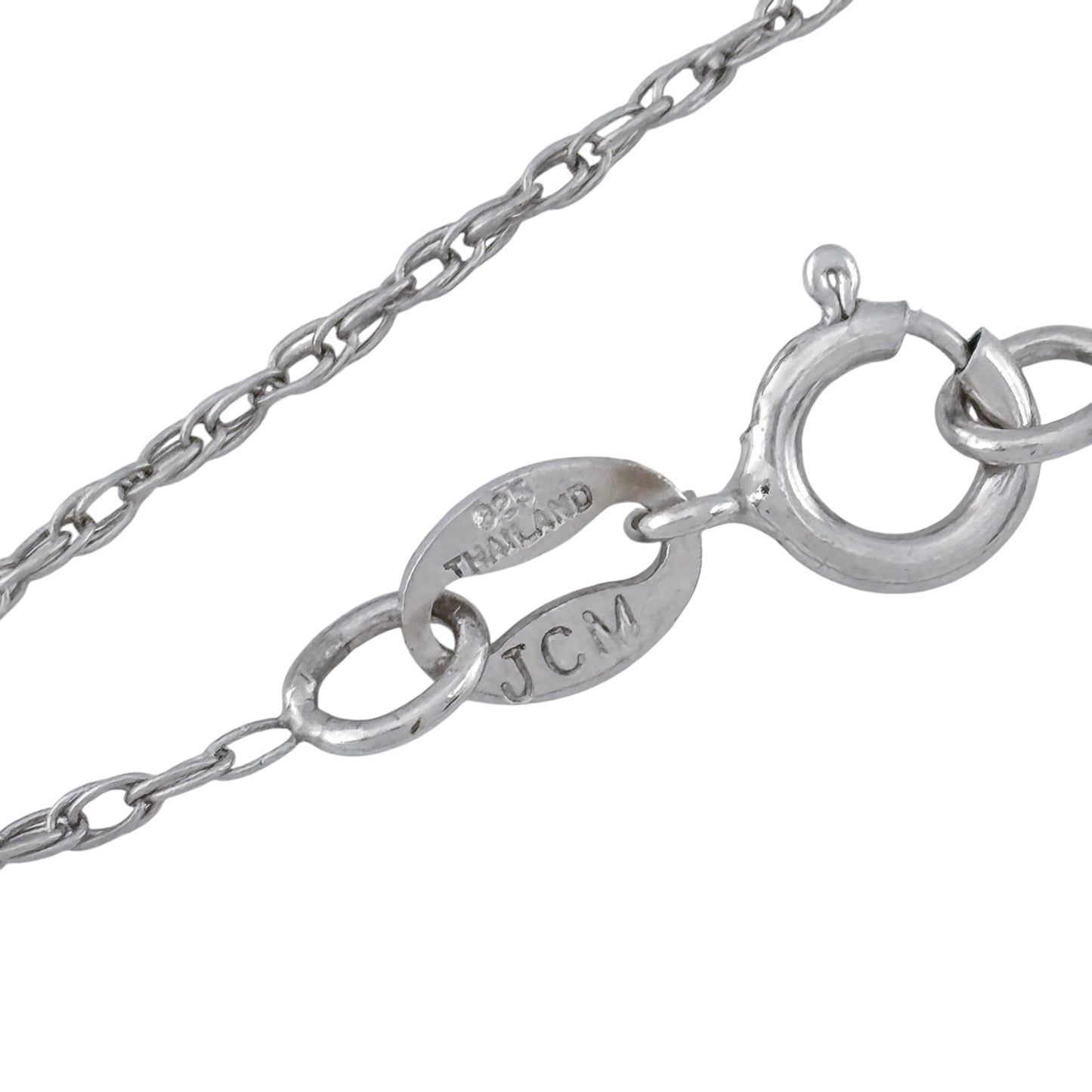 Vintage Sterling Silver 925 Rope Chain Necklace 18"