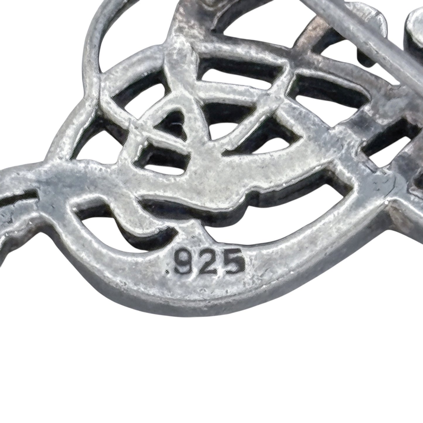 Vintage Sterling Silver 925 Celtic Dragon Brooch