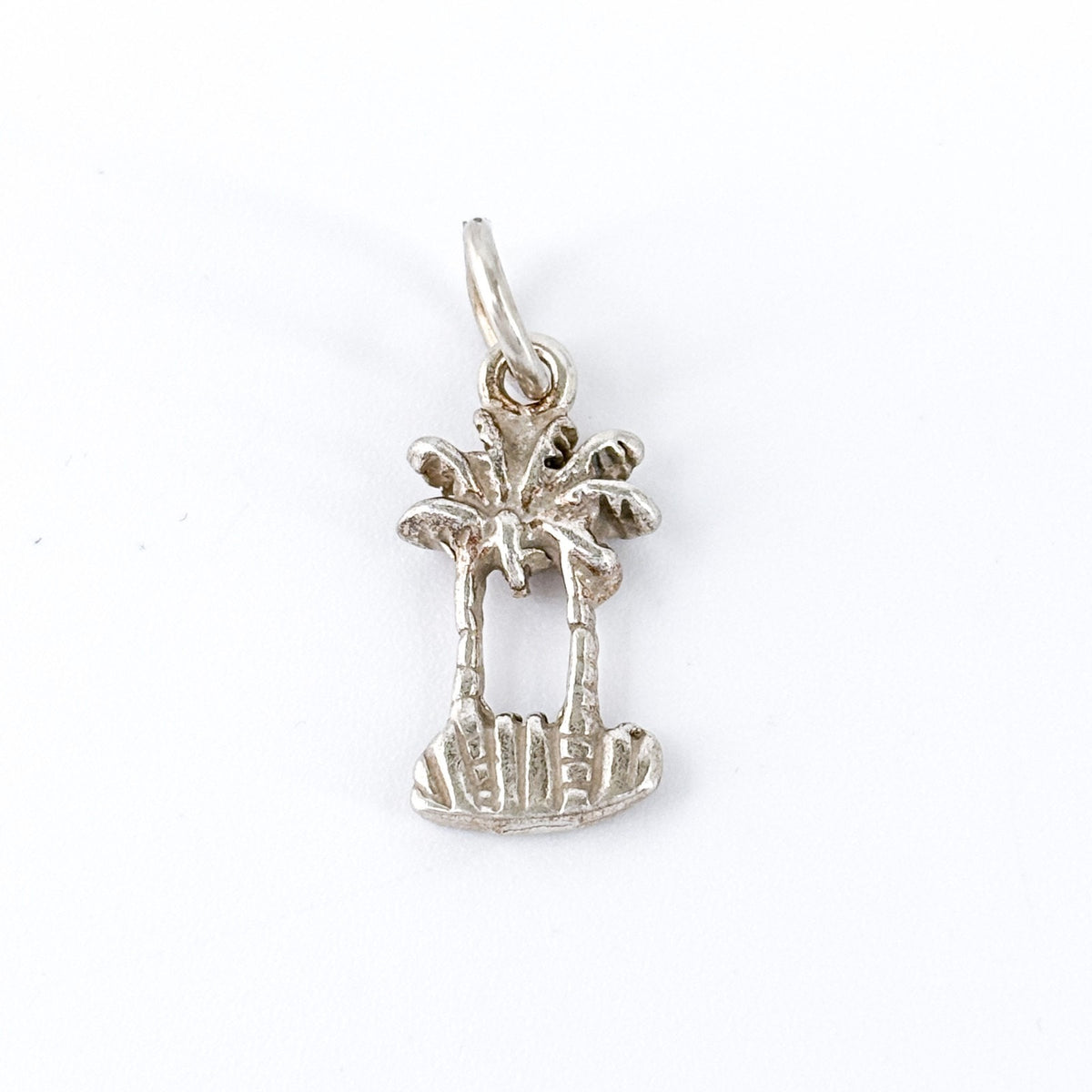 Vintage Sterling Silver 925 Palm Tree Island Pendant
